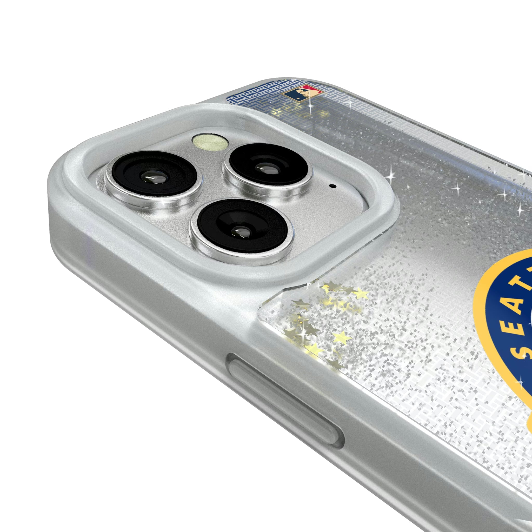 Seattle Pilots 1969 - Cooperstown Collection Linen iPhone Glitter Phone Case for Apple iPhone - Detail#Device_iPhone 16 Pro