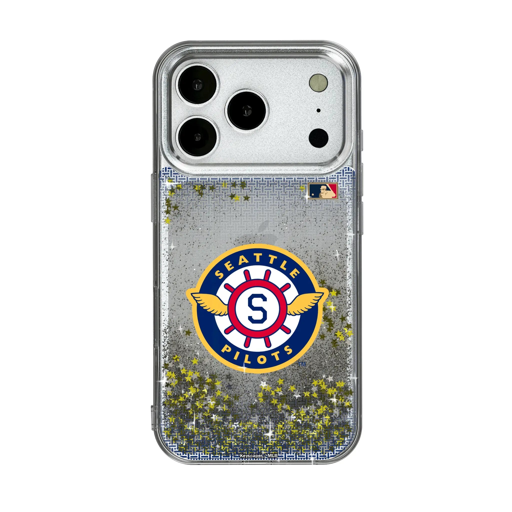 Seattle Pilots 1969 - Cooperstown Collection Linen iPhone Glitter Phone Case for Apple iPhone