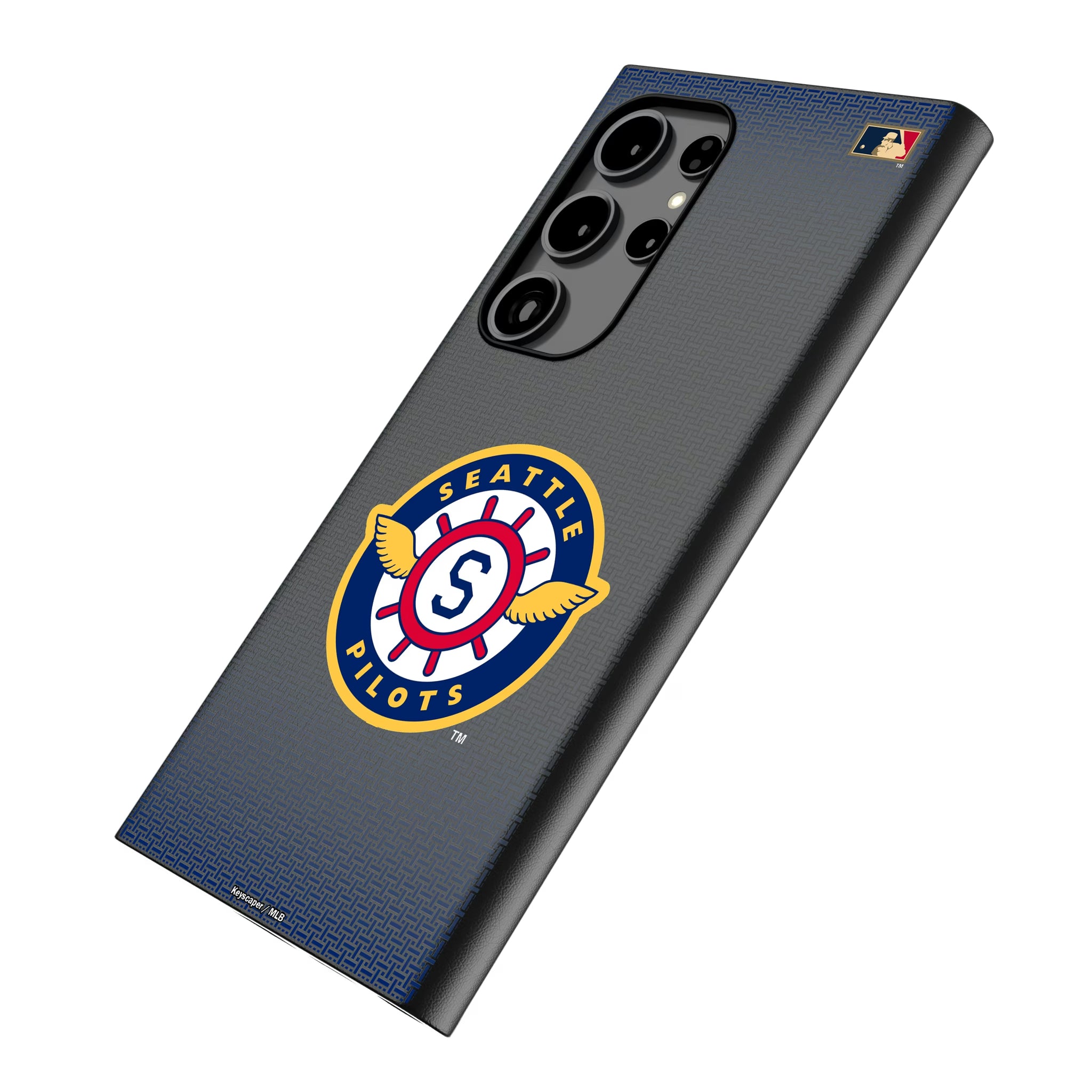 Seattle Pilots 1969 - Cooperstown Collection Linen Galaxy MagSafe Compatible Phone Case for Samsung Galaxy - Isometric View
