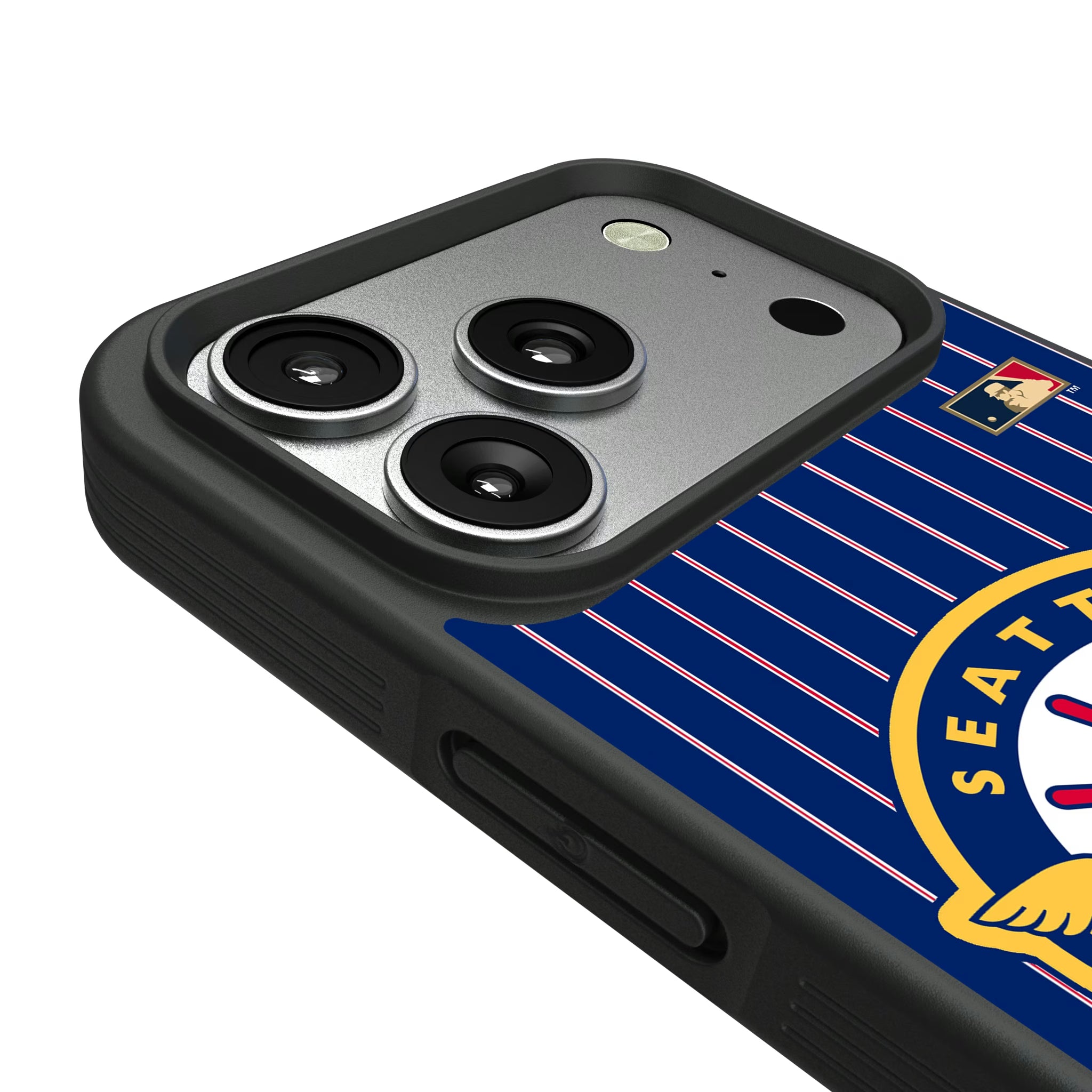 Seattle Pilots 1969 - Cooperstown Collection Pinstripe iPhone Bump Phone Case for Apple iPhone - Detail#Device_iPhone 17 Pro