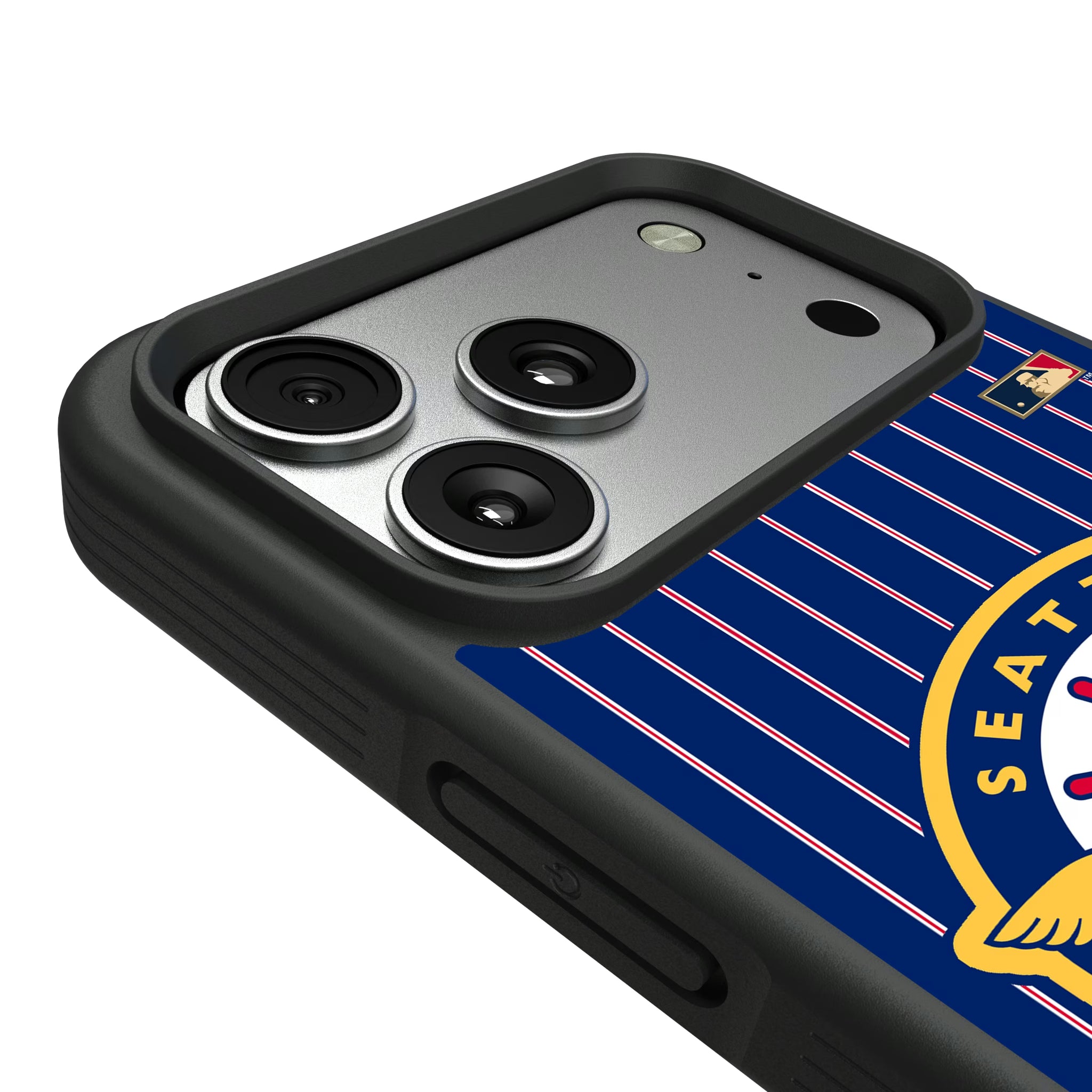Seattle Pilots 1969 - Cooperstown Collection Pinstripe iPhone Bump Phone Case for Apple iPhone - Detail#Device_iPhone 17 Pro Max