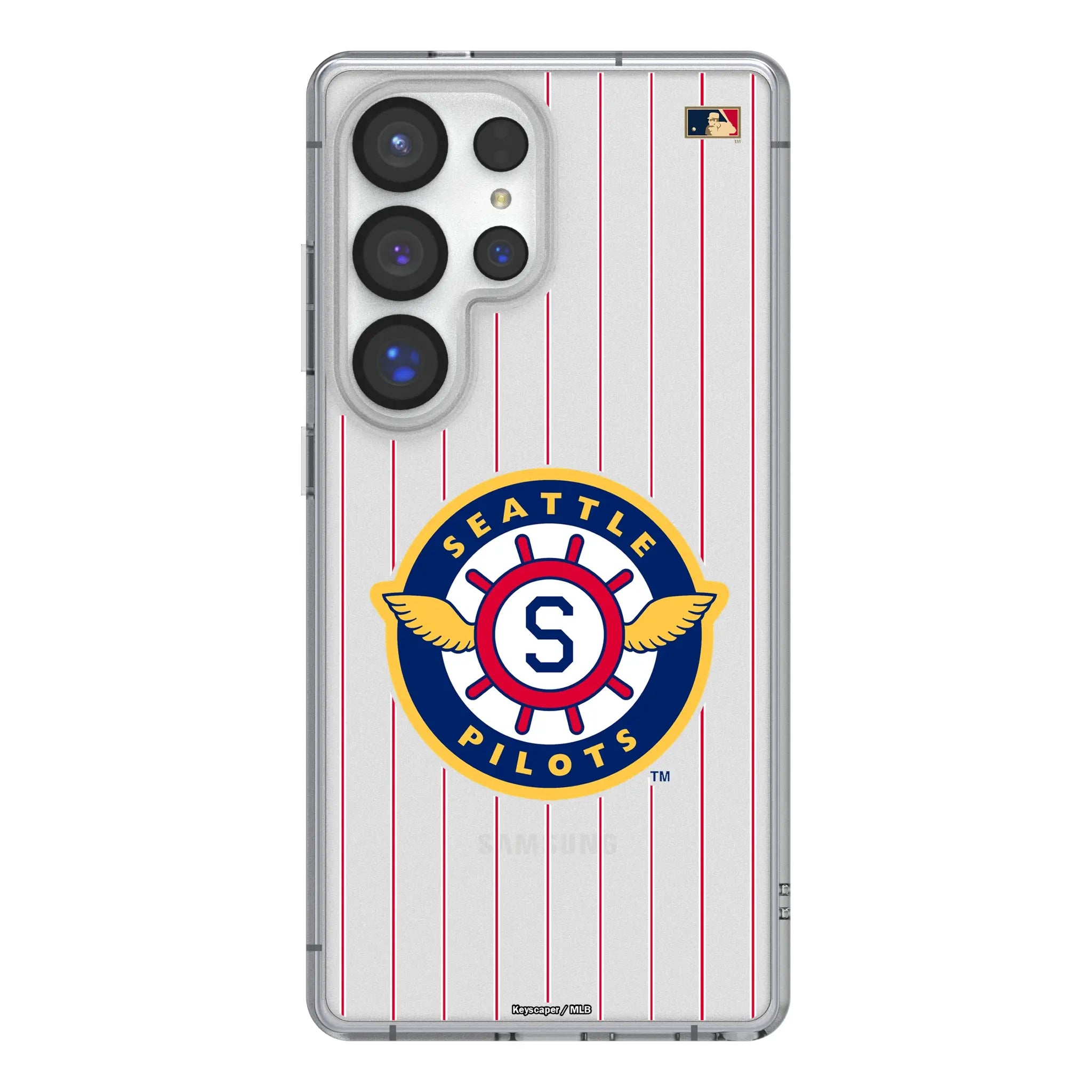 Seattle Pilots 1969 - Cooperstown Collection Pinstripe Galaxy Clear Phone Case for Samsung Galaxy#Device_Galaxy S25 Ultra