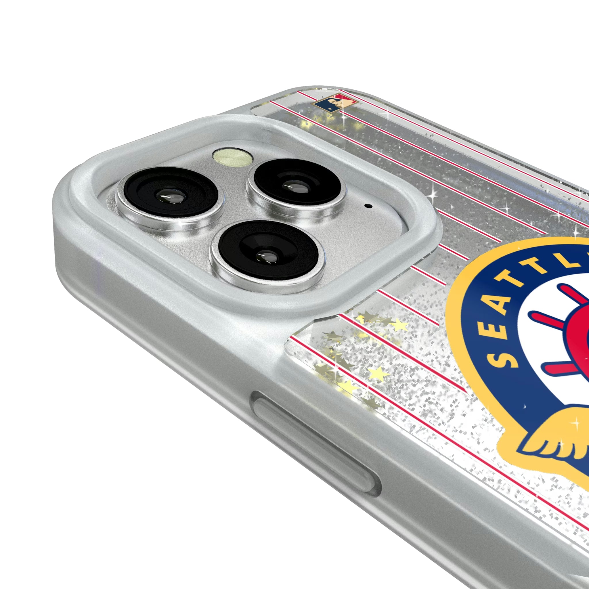 Seattle Pilots 1969 - Cooperstown Collection Pinstripe iPhone Glitter Phone Case for Apple iPhone - Detail#Device_iPhone 16 Pro