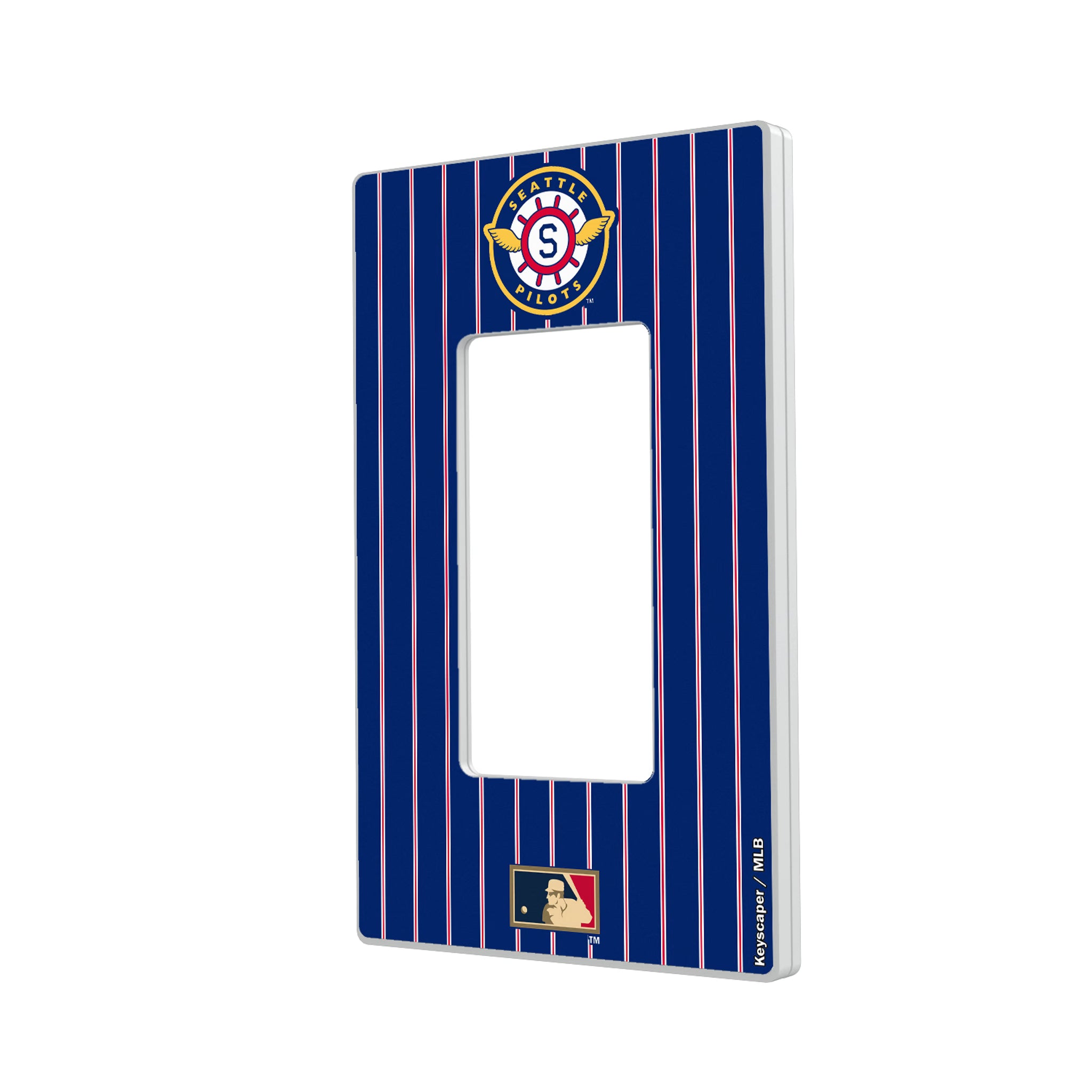 Seattle Pilots 1969 - Cooperstown Collection Pinstripe Hidden-Screw Light Switch Plate#Style_Single Rocker