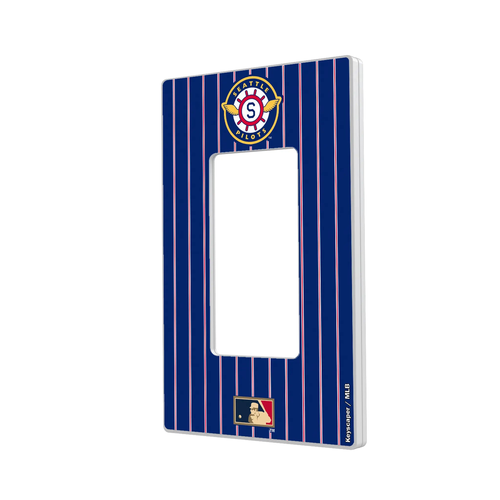 Seattle Pilots 1969 - Cooperstown Collection Pinstripe Hidden-Screw Light Switch Plate#Style_Single Rocker