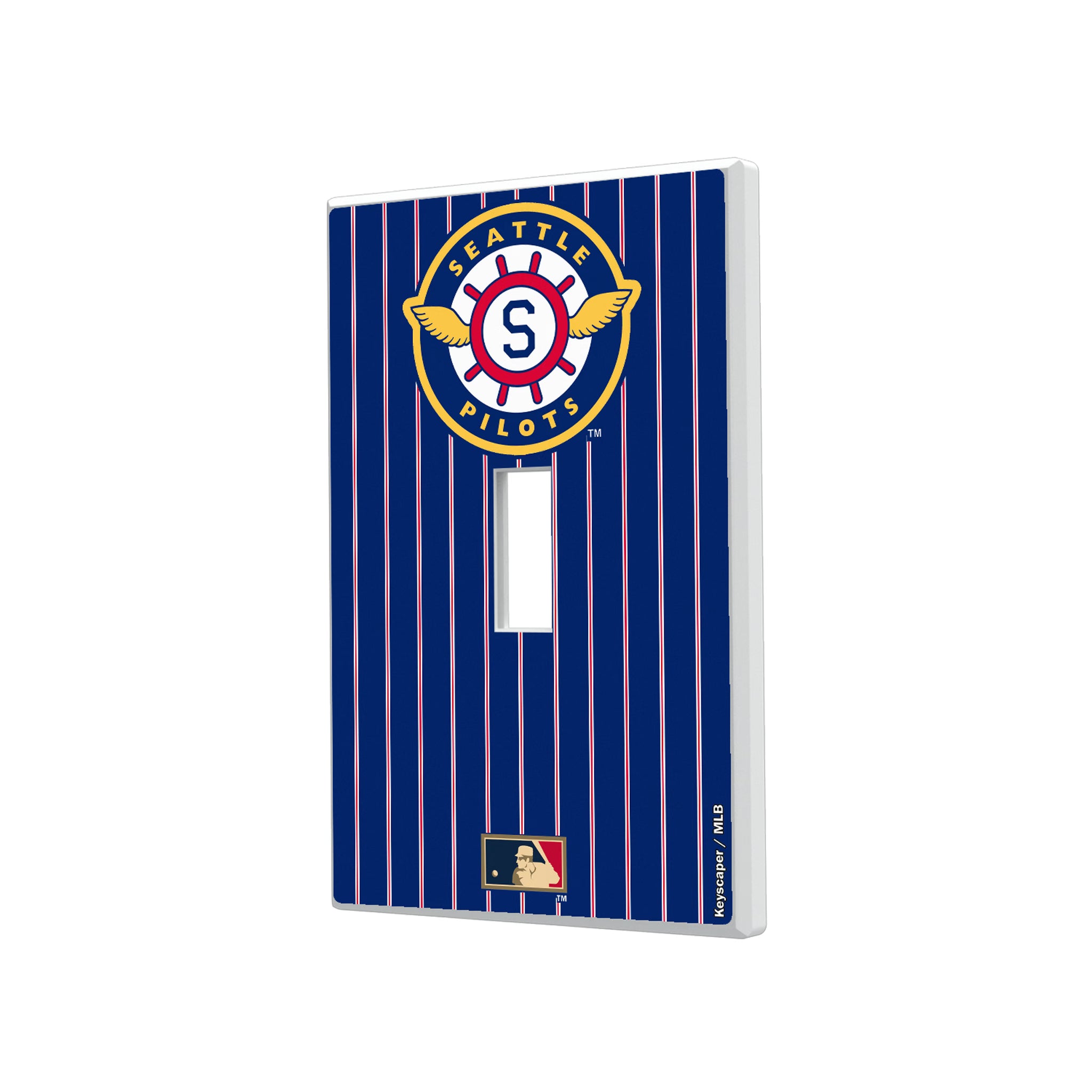 Seattle Pilots 1969 - Cooperstown Collection Pinstripe Hidden-Screw Light Switch Plate#Style_Single Toggle