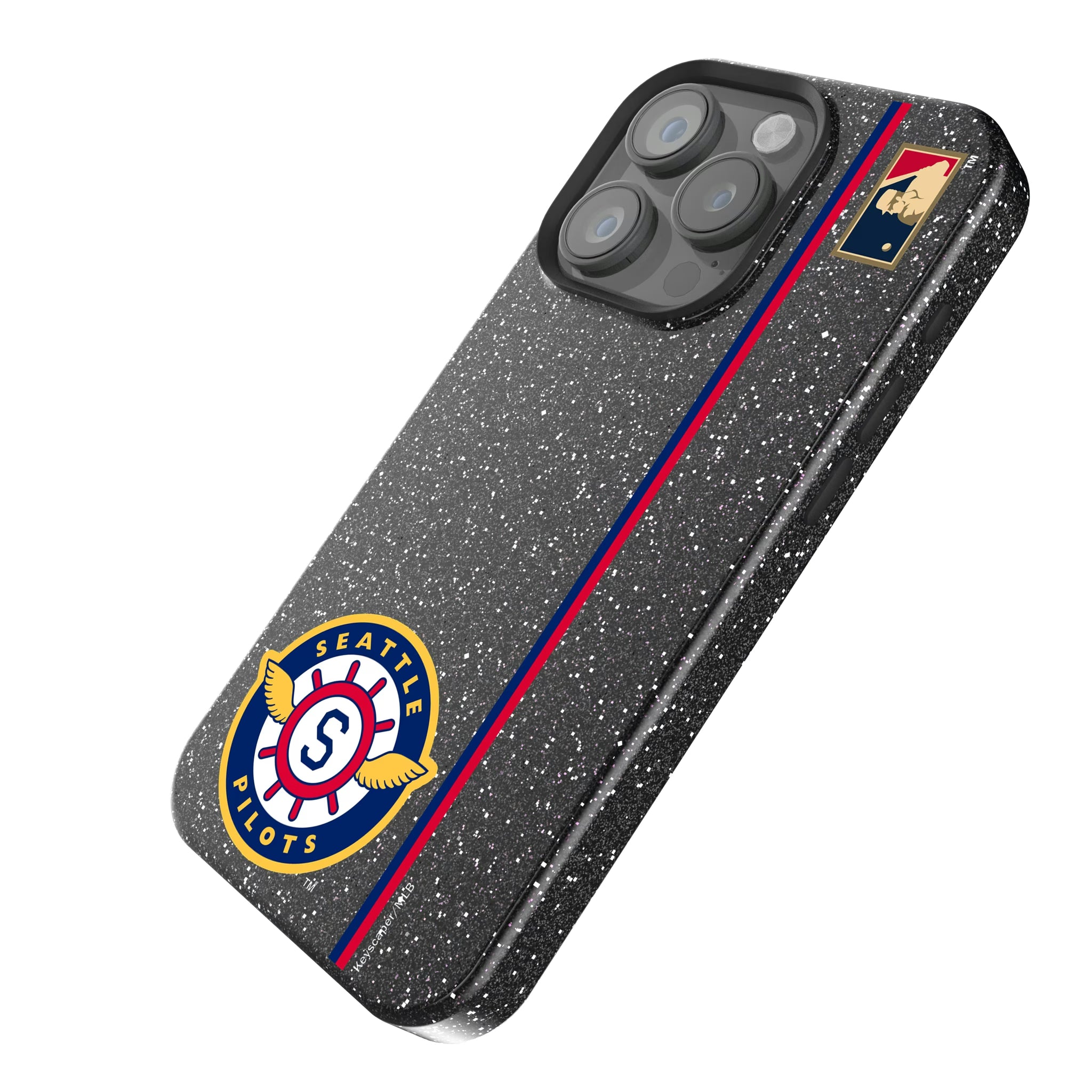 Seattle Pilots 1969 - Cooperstown Collection Sidebar iPhone Bling Phone Case for Apple iPhone - Isometric View