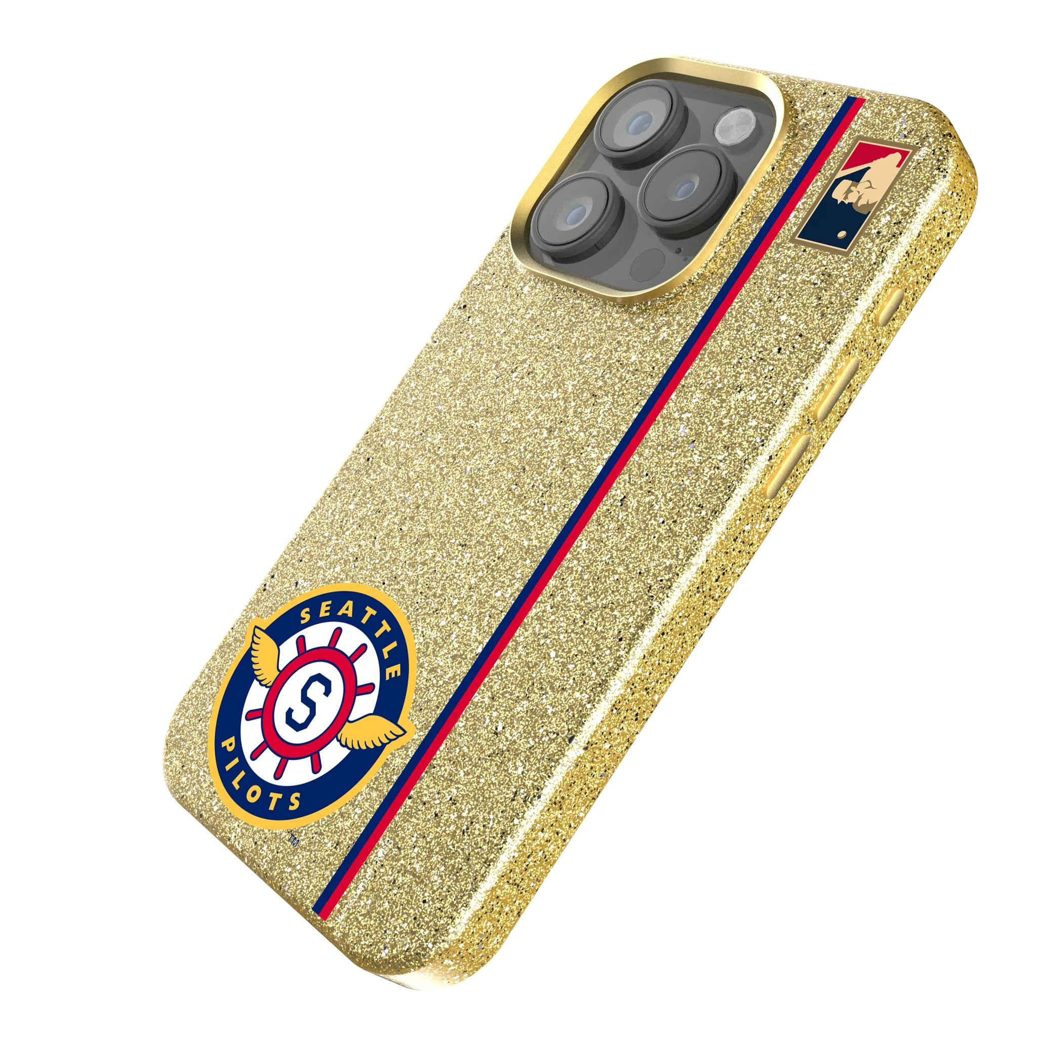 Seattle Pilots 1969 - Cooperstown Collection Sidebar iPhone Bling Phone Case for Apple iPhone - Isometric View