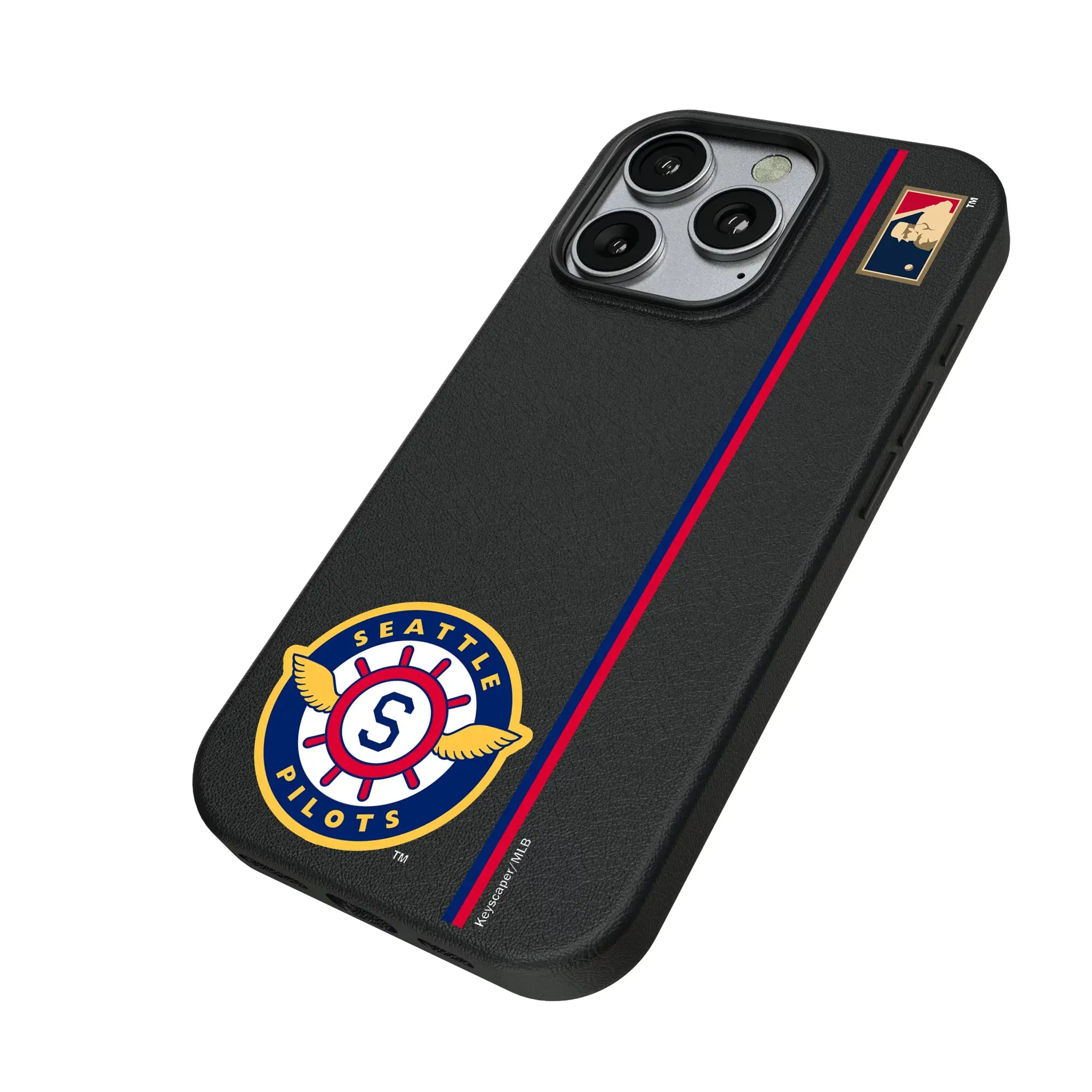 Seattle Pilots 1969 - Cooperstown Collection Sidebar iPhone MagSafe Compatible Phone Case for Apple iPhone - Isometric View