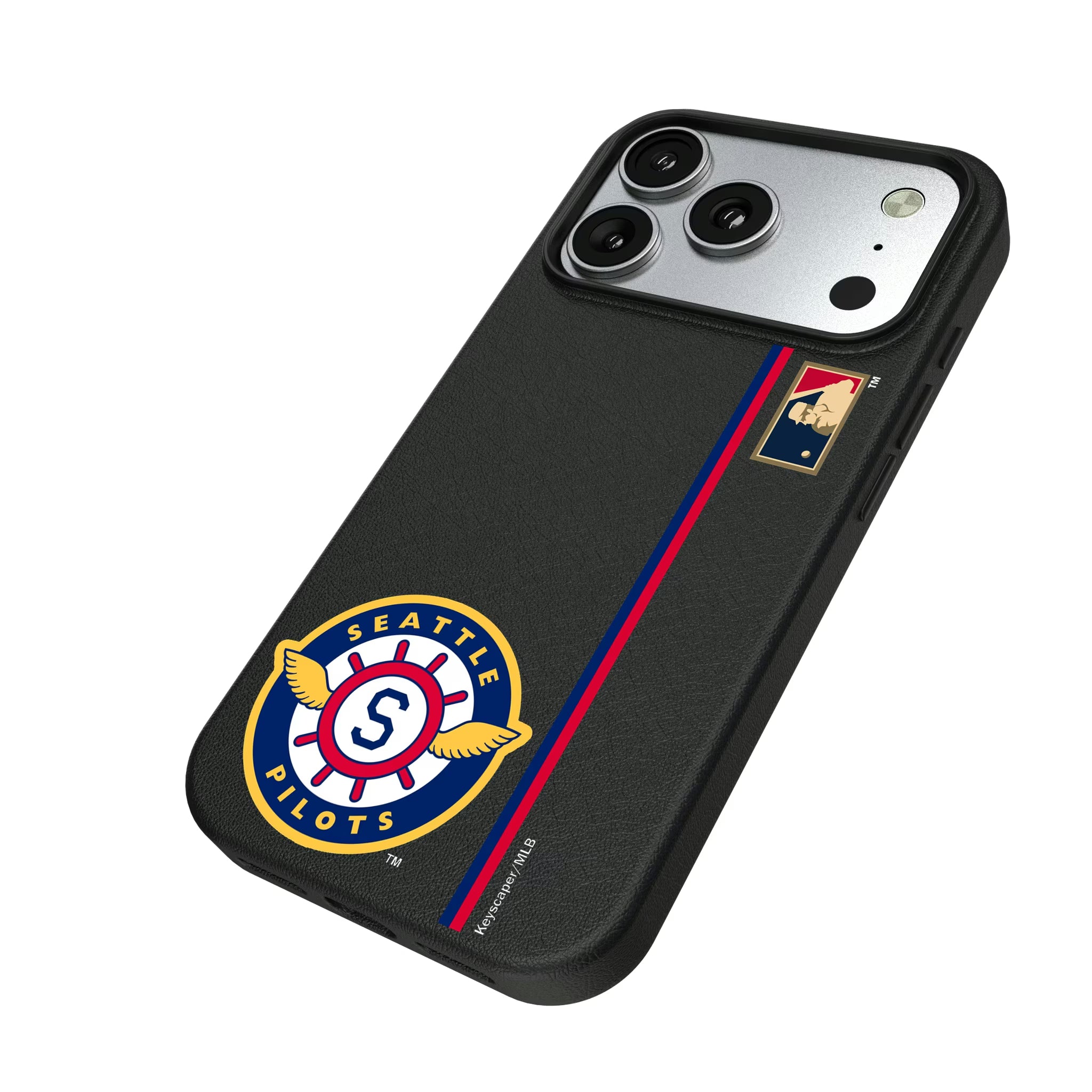 Seattle Pilots 1969 - Cooperstown Collection Sidebar iPhone MagSafe Compatible Phone Case for Apple iPhone - Isometric View#Device_iPhone 17 Pro