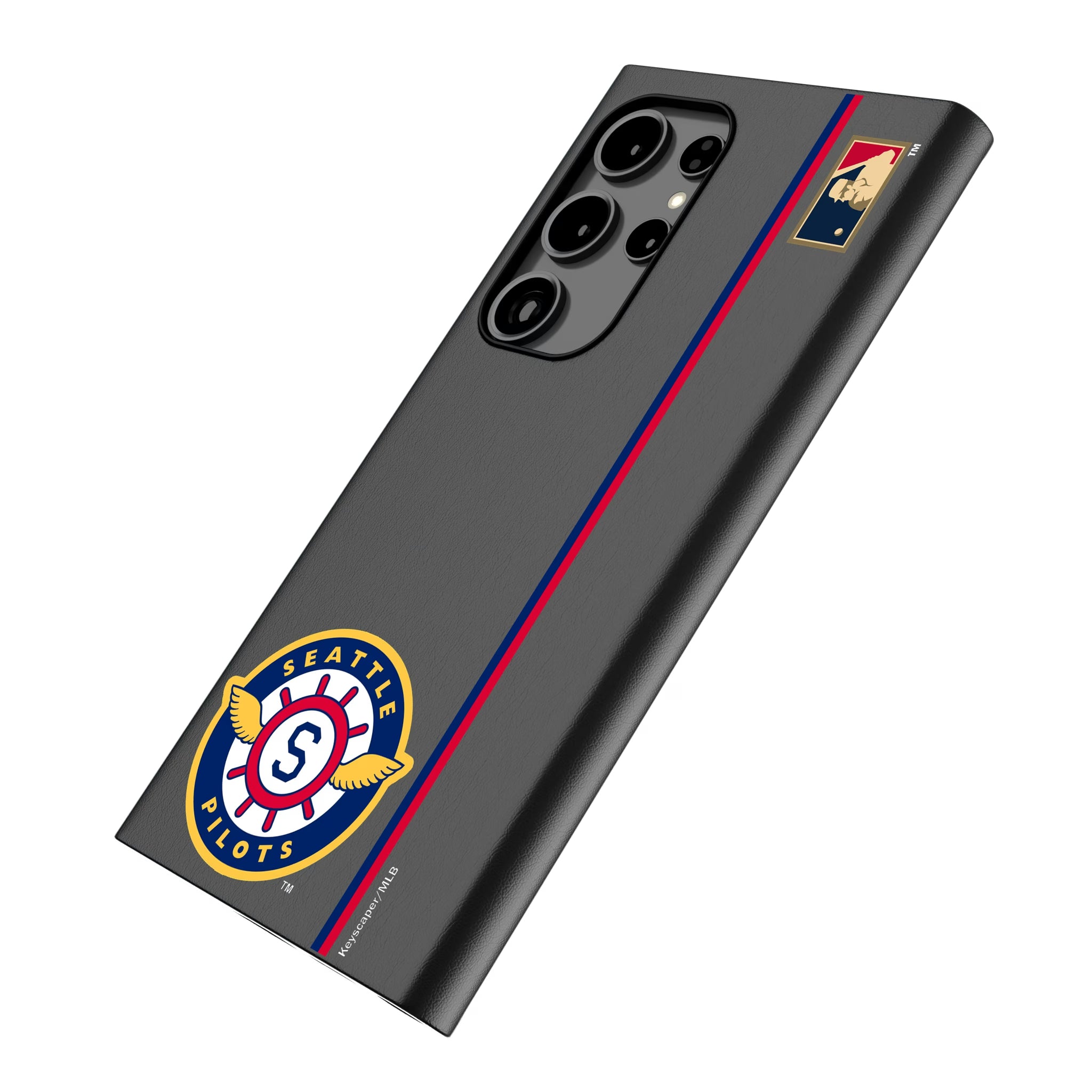 Seattle Pilots 1969 - Cooperstown Collection Sidebar Galaxy MagSafe Compatible Phone Case for Samsung Galaxy - Isometric View