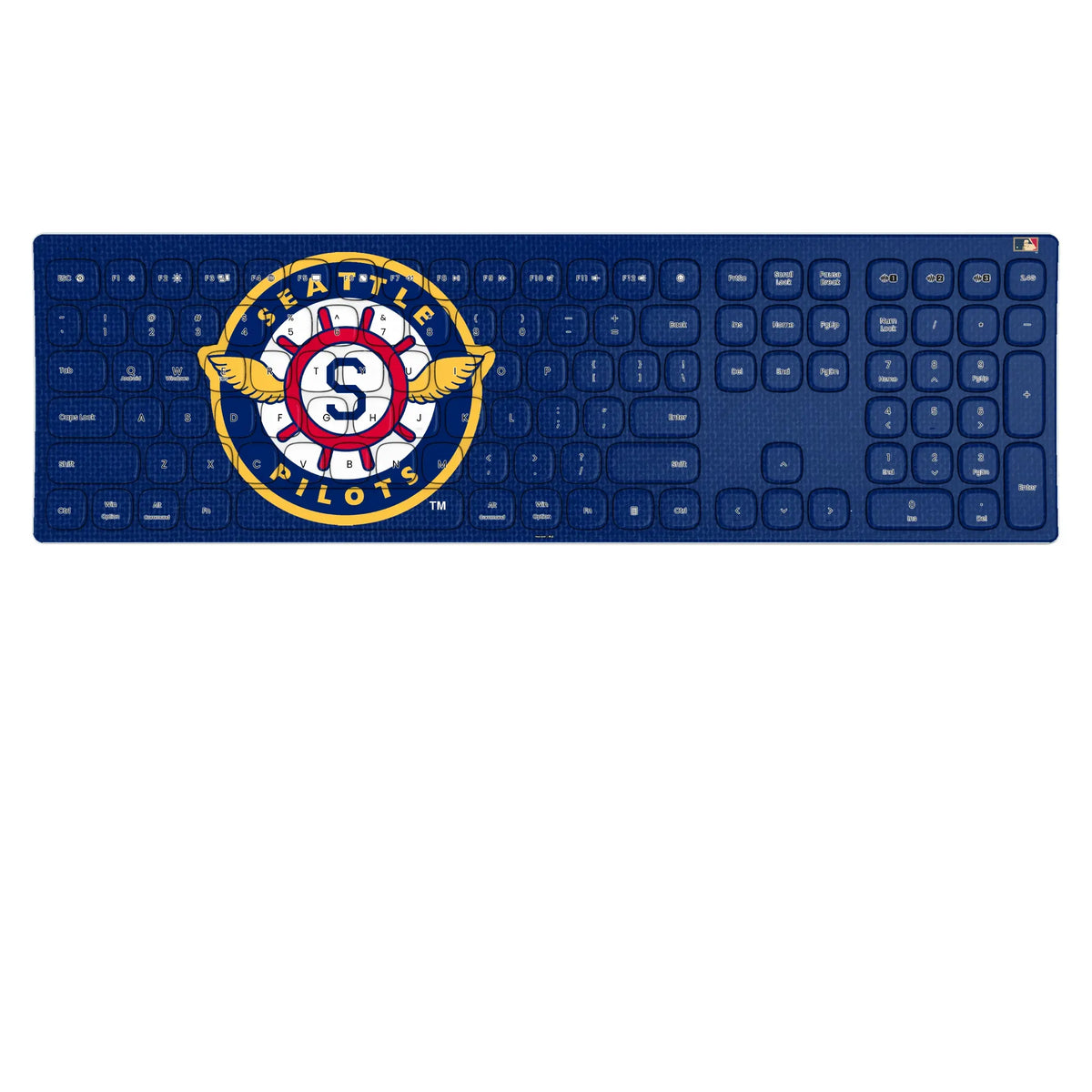 Seattle Pilots 1969 - Cooperstown Collection Solid KKB605 Curved Wireless Keyboard