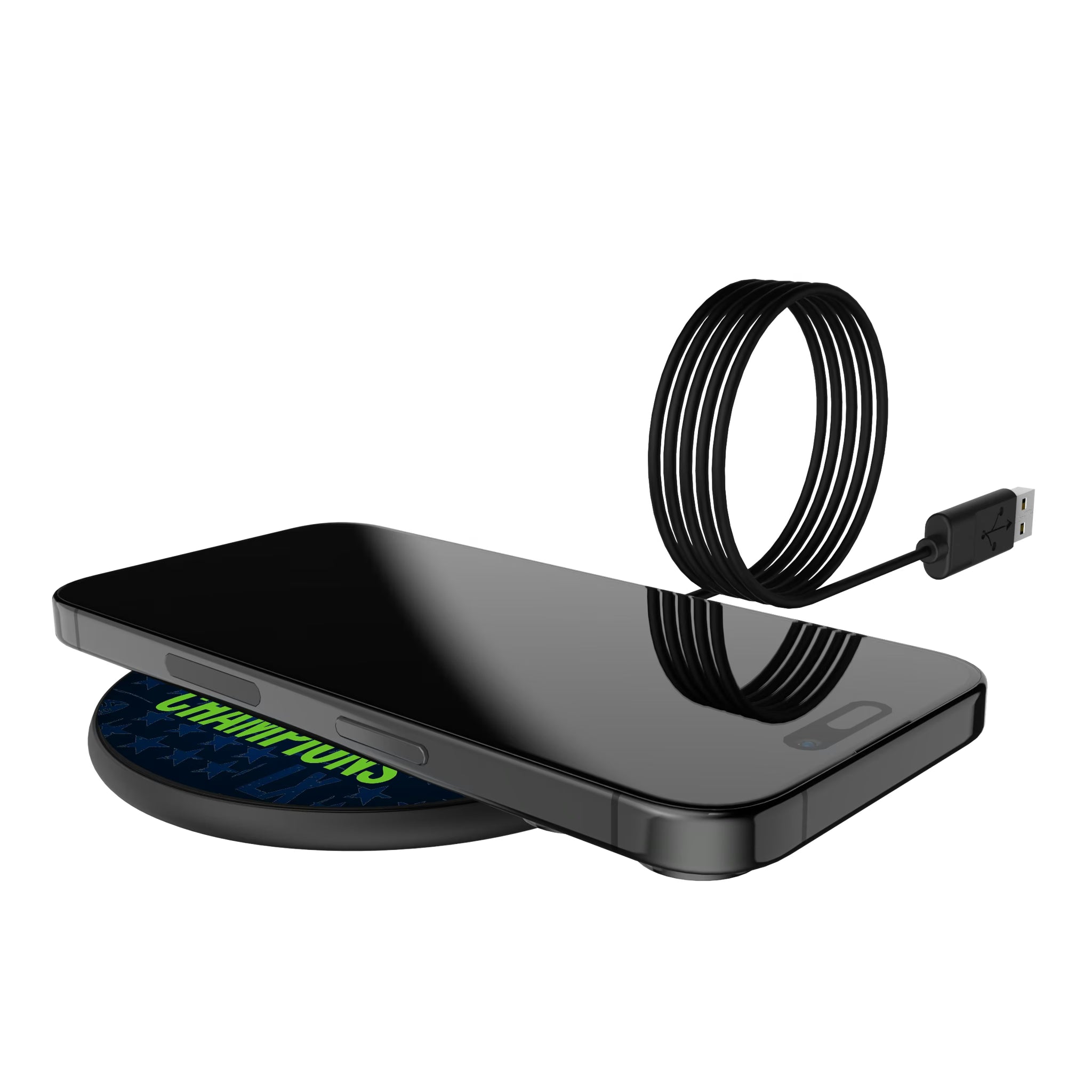 Seattle Seahawks 2026 Super Bowl 15-Watt Wireless Charger - Lifestyle