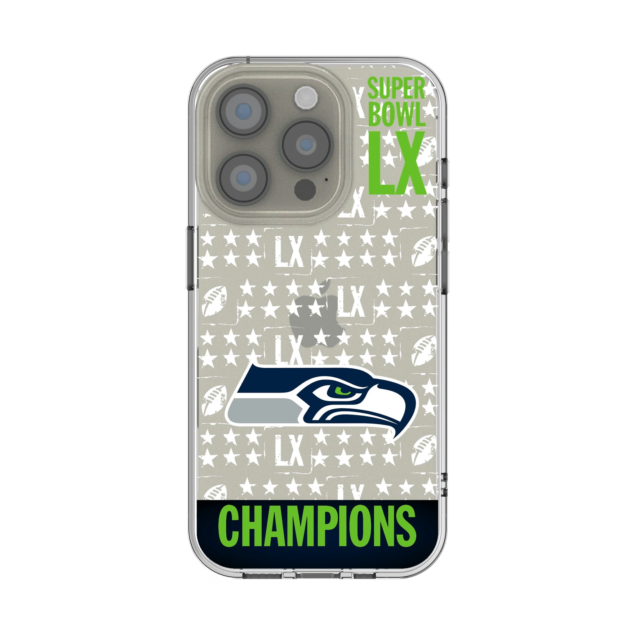 Seattle Seahawks 2026 Super Bowl iPhone Clear Phone Case for Apple iPhone
