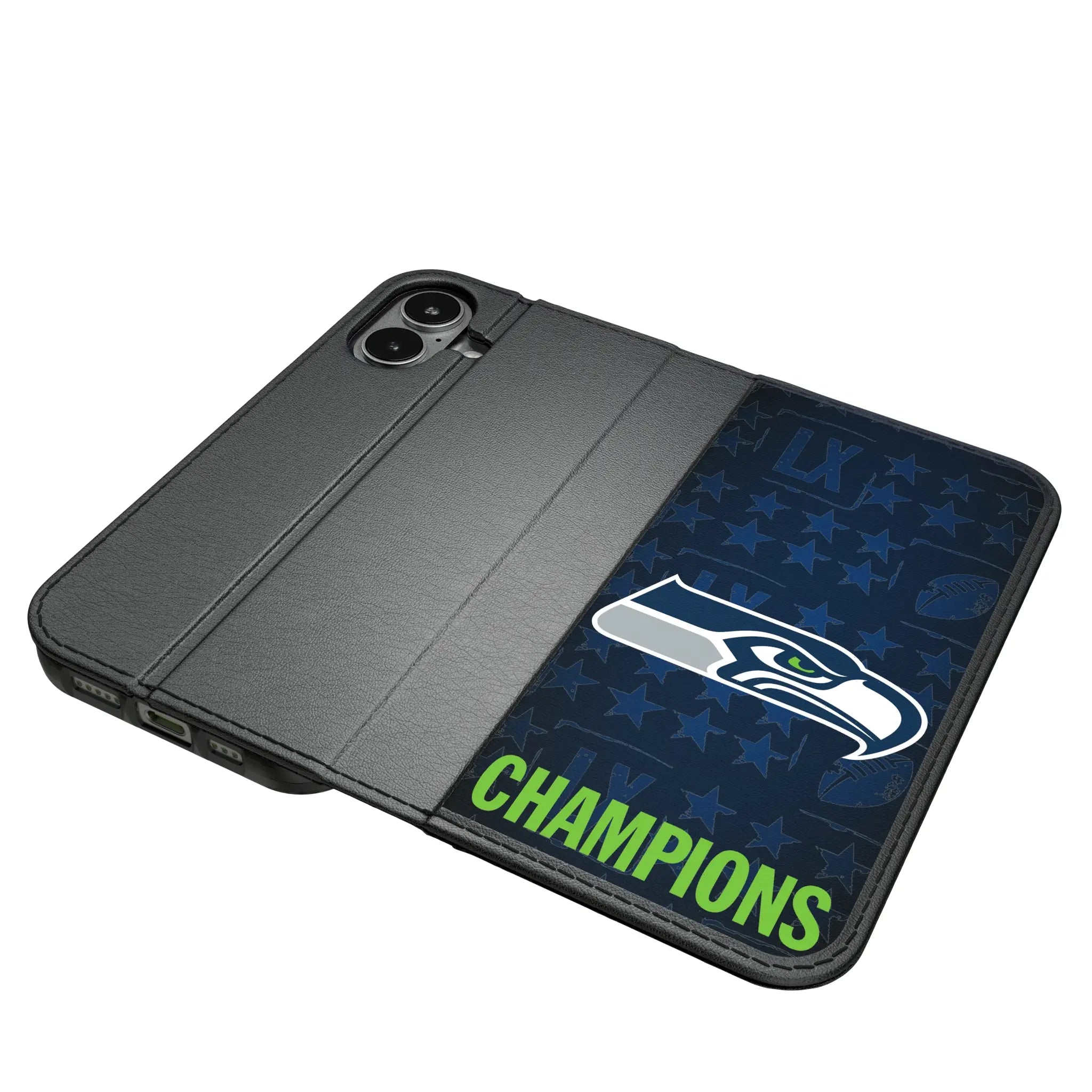 Seattle Seahawks 2026 Super Bowl iPhone Folio Phone Case for Apple iPhone#Device_iPhone 17