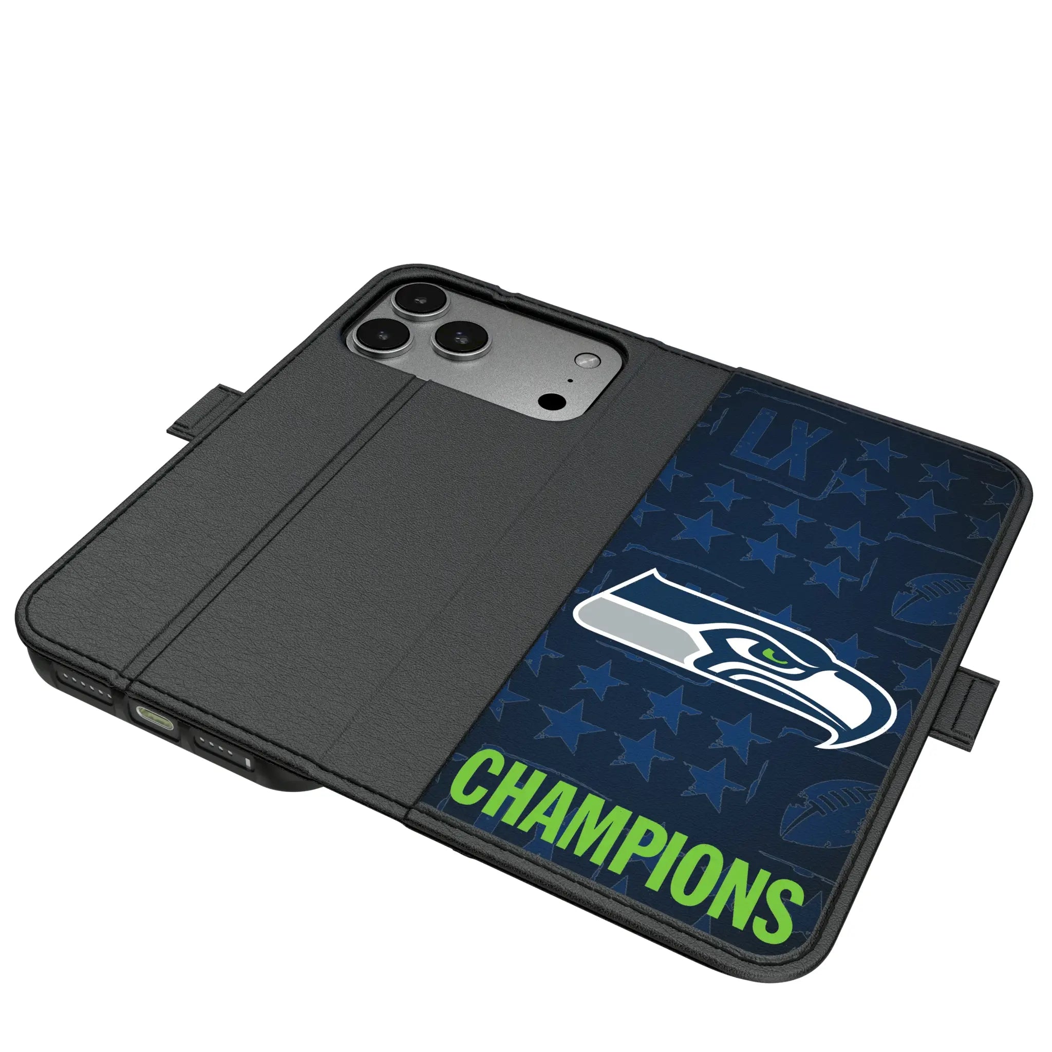 Seattle Seahawks 2026 Super Bowl iPhone Folio Phone Case for Apple iPhone#Device_iPhone 17 Pro Max