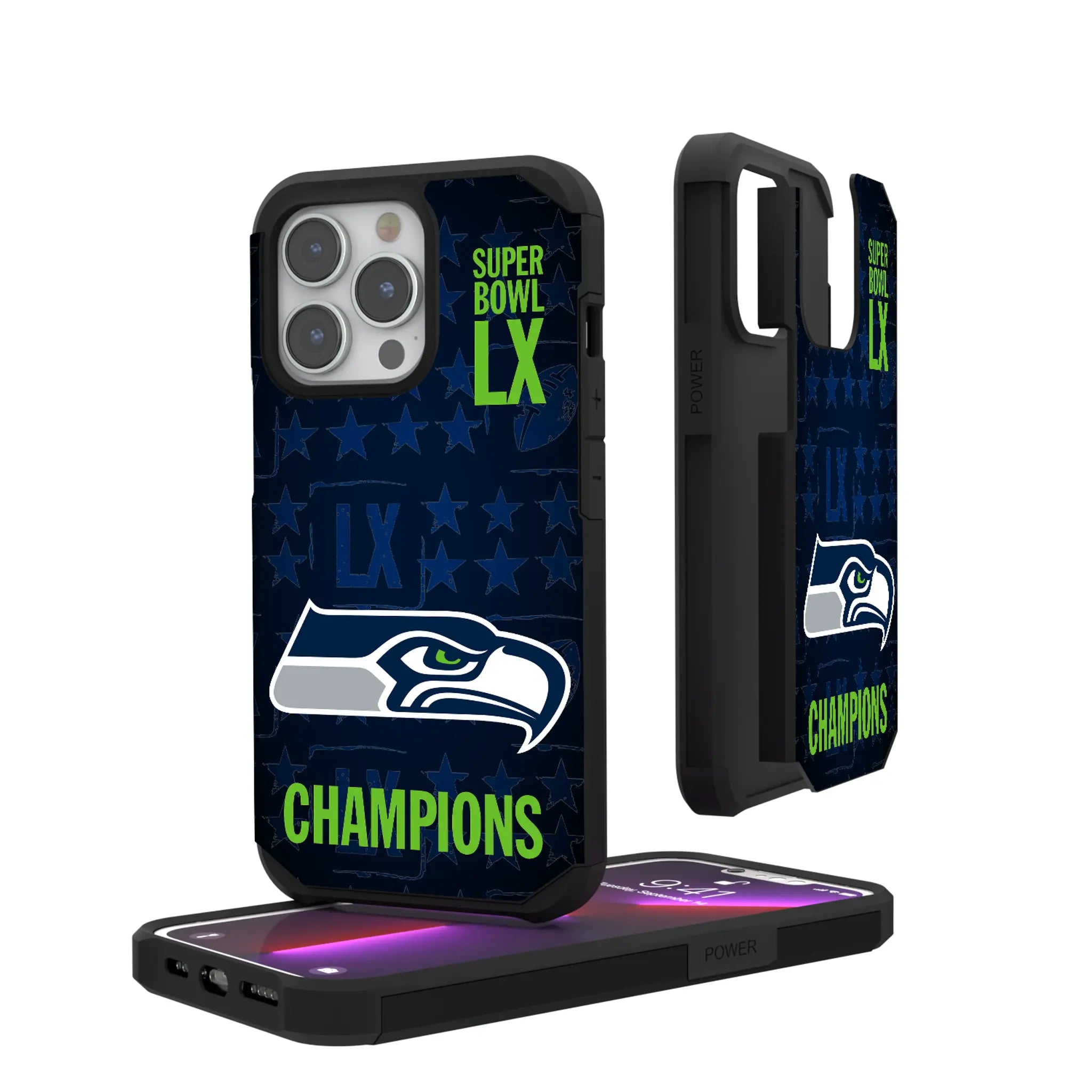 Seattle Seahawks 2026 Super Bowl iPhone Rugged Phone Case for Apple iPhone