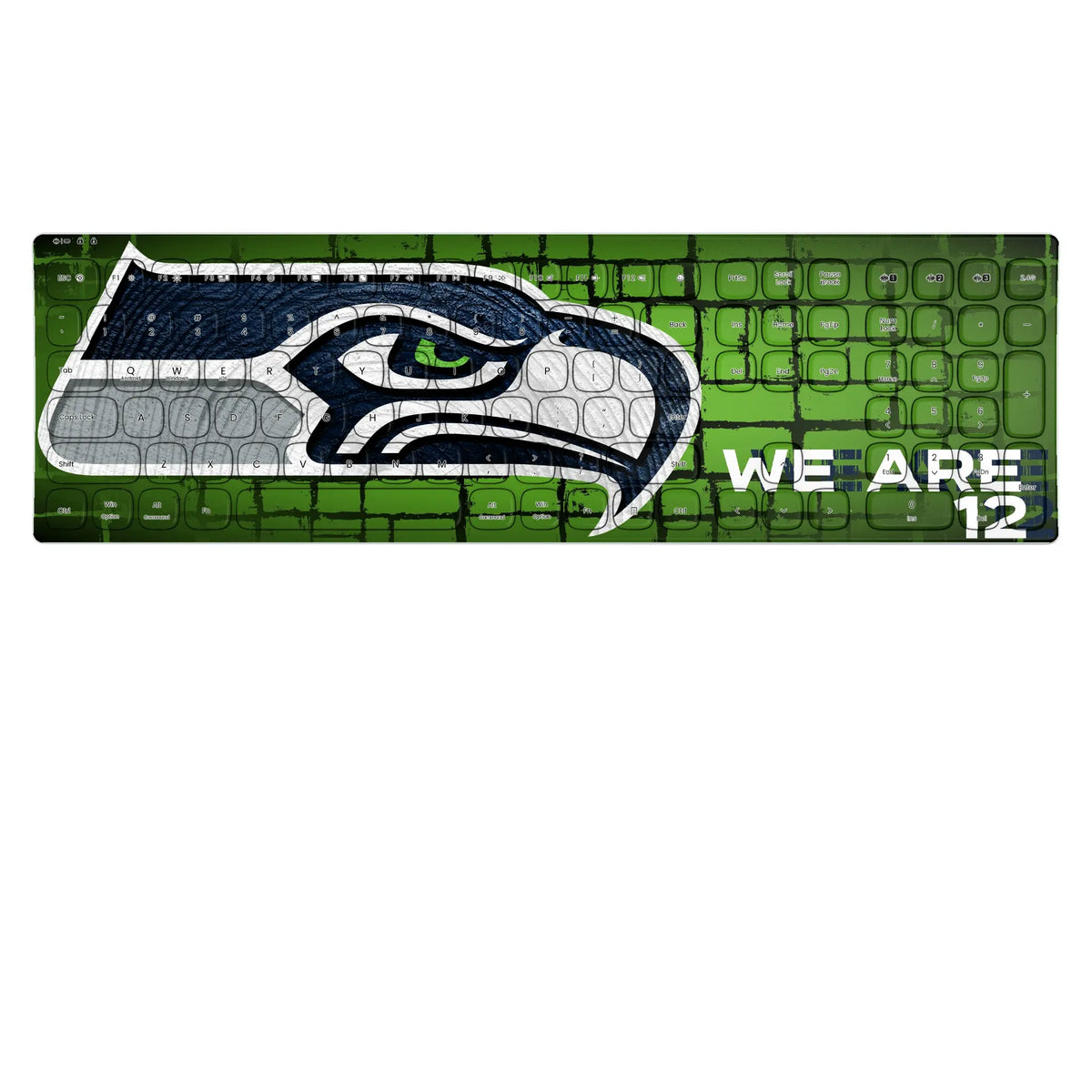 Seattle Seahawks Brick KKB605 Curved Wireless Keyboard