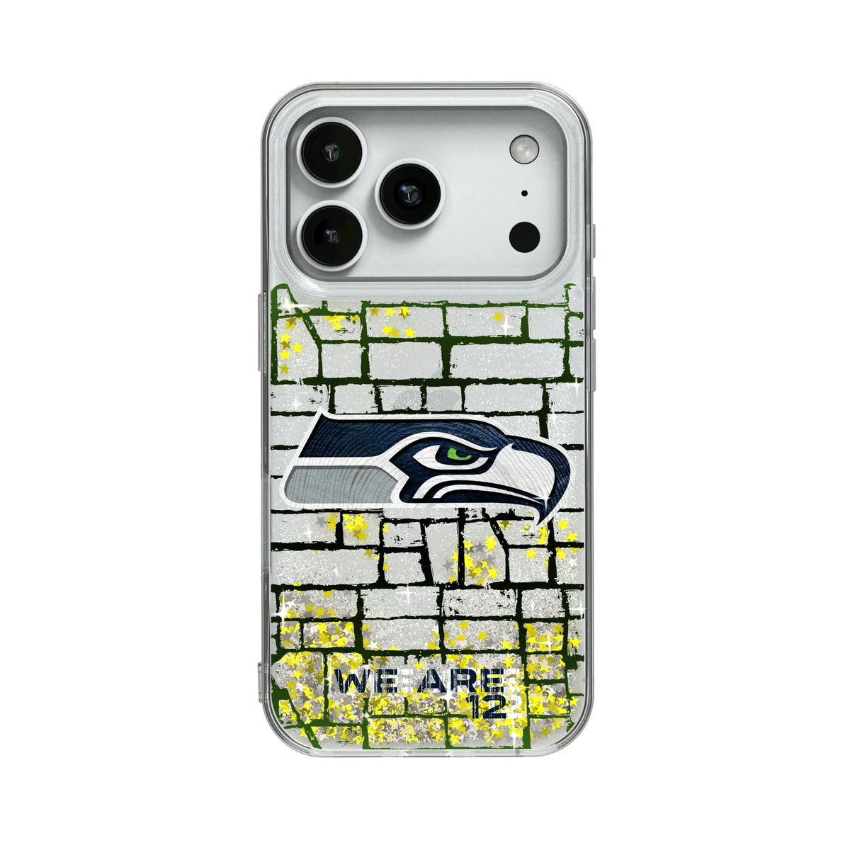Seattle Seahawks Brick Glitter Phone Case for Apple iPhone