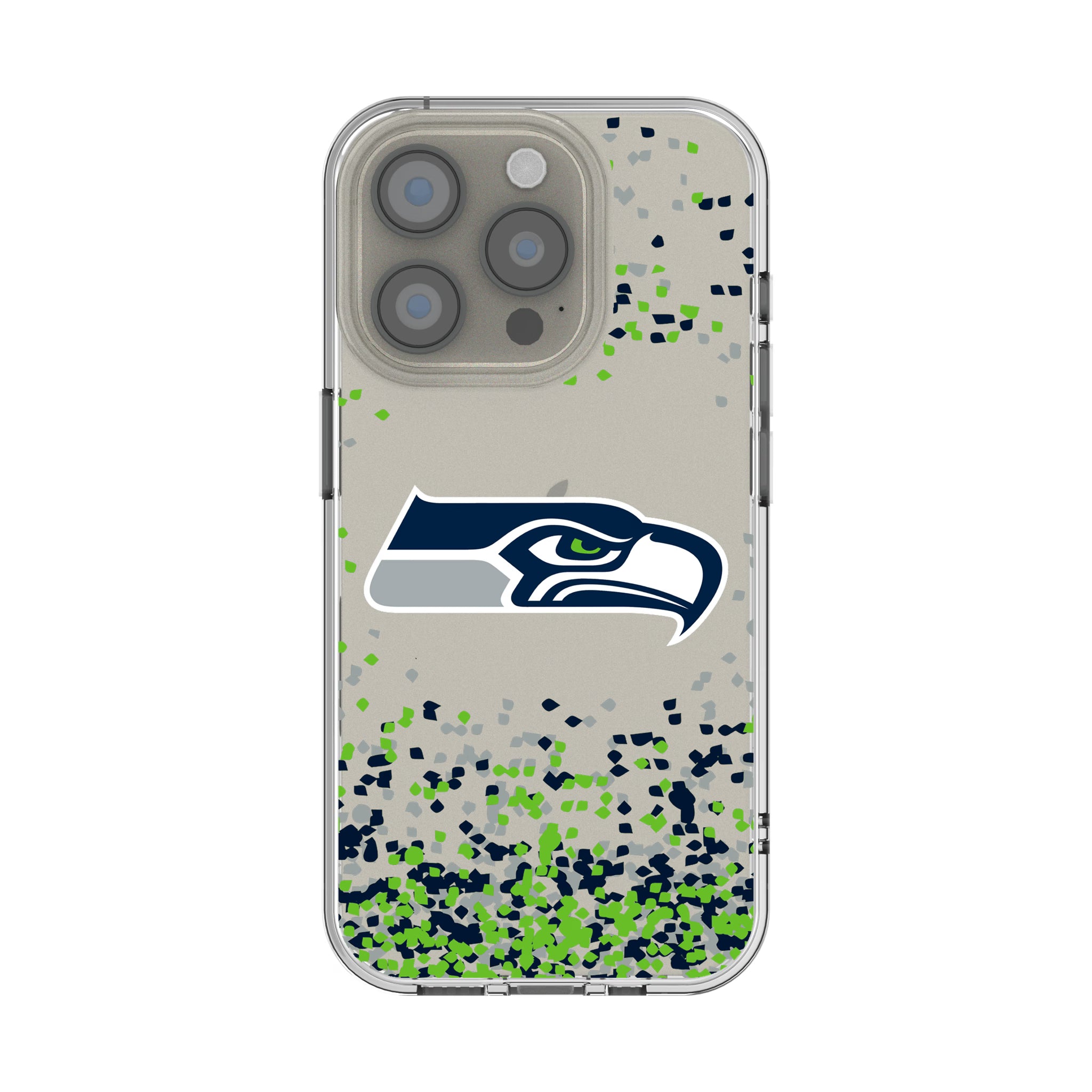Seattle Seahawks Confetti iPhone Clear Phone Case for Apple iPhone