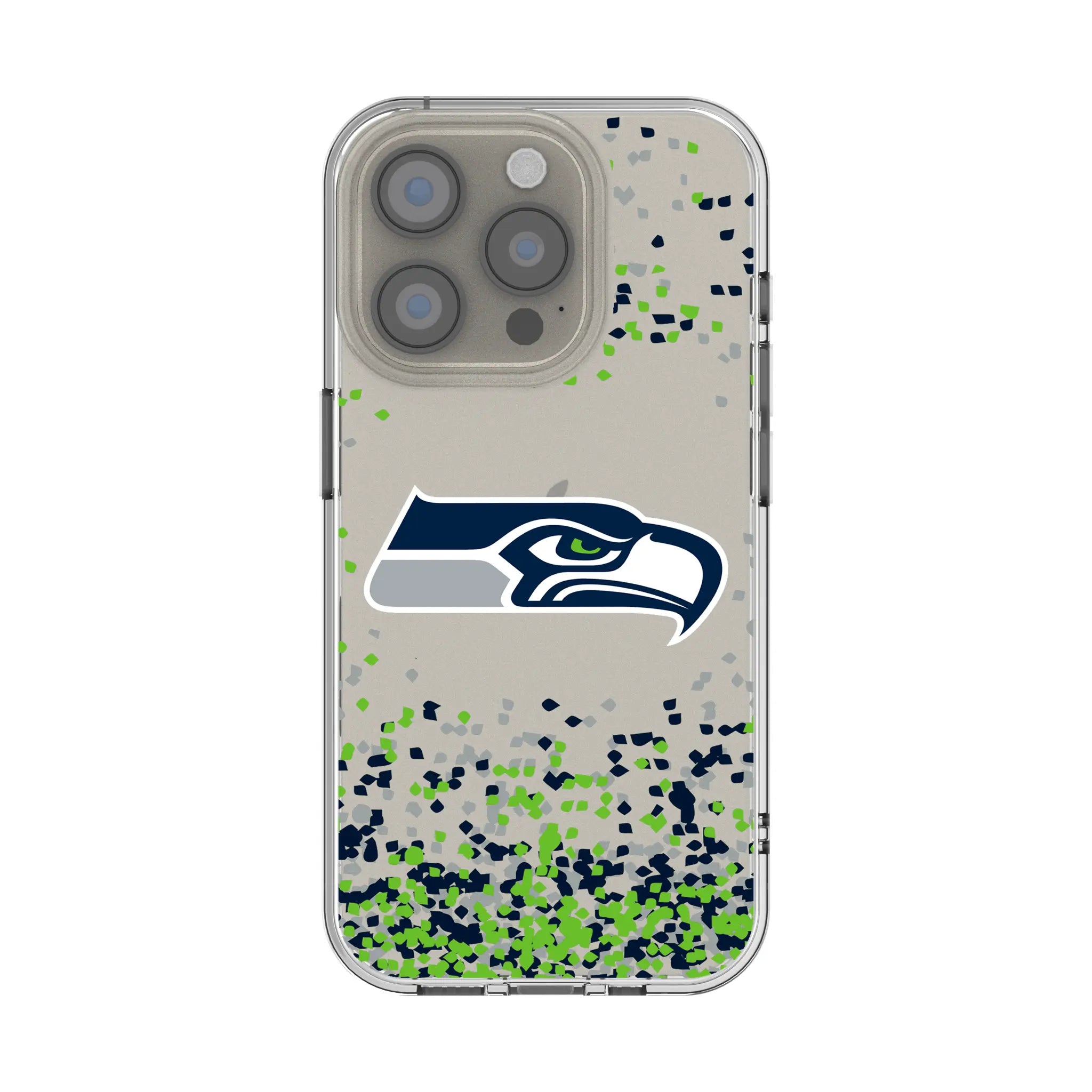 Seattle Seahawks Confetti iPhone Clear Phone Case for Apple iPhone
