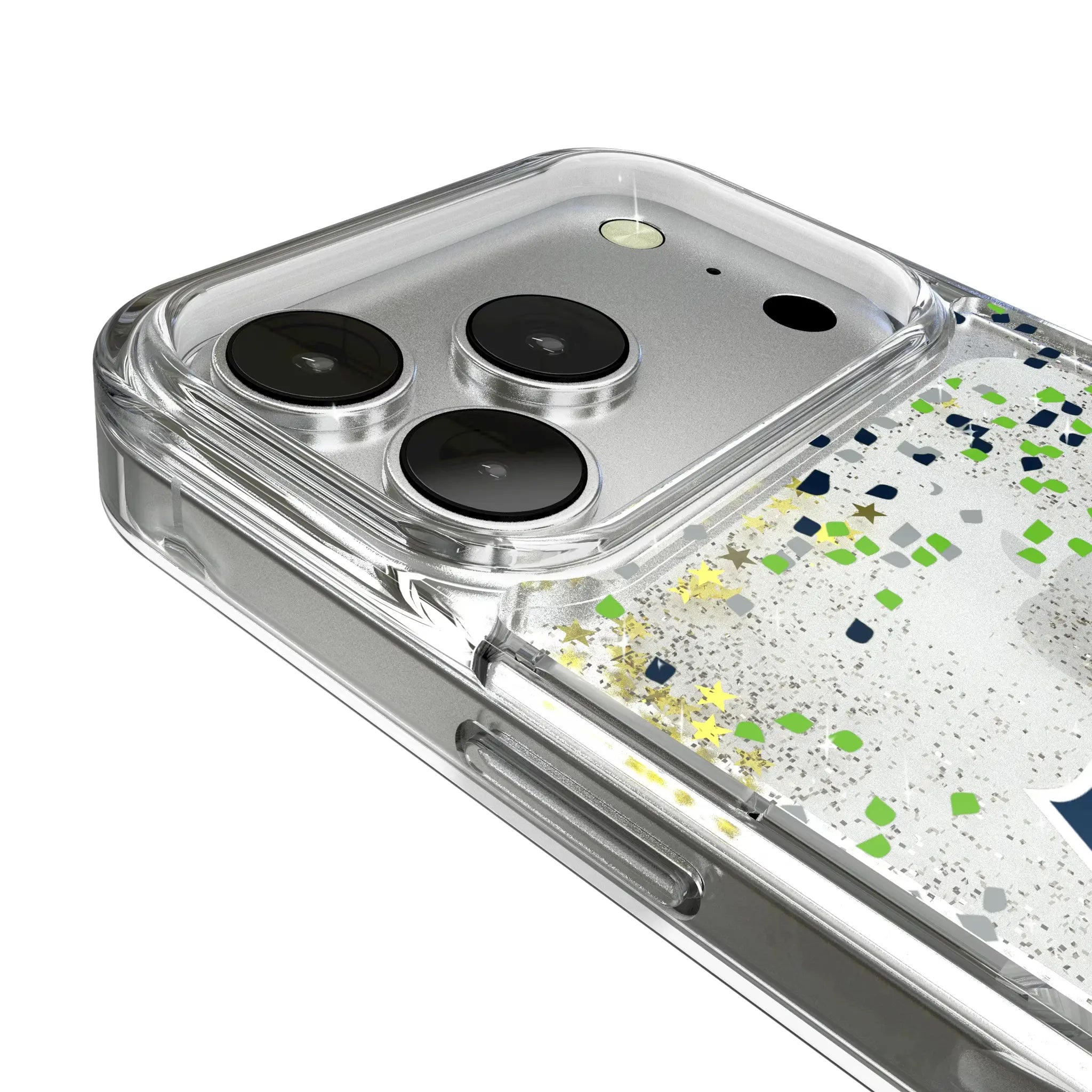 Seattle Seahawks Confetti iPhone Glitter Phone Case for Apple iPhone - Detail