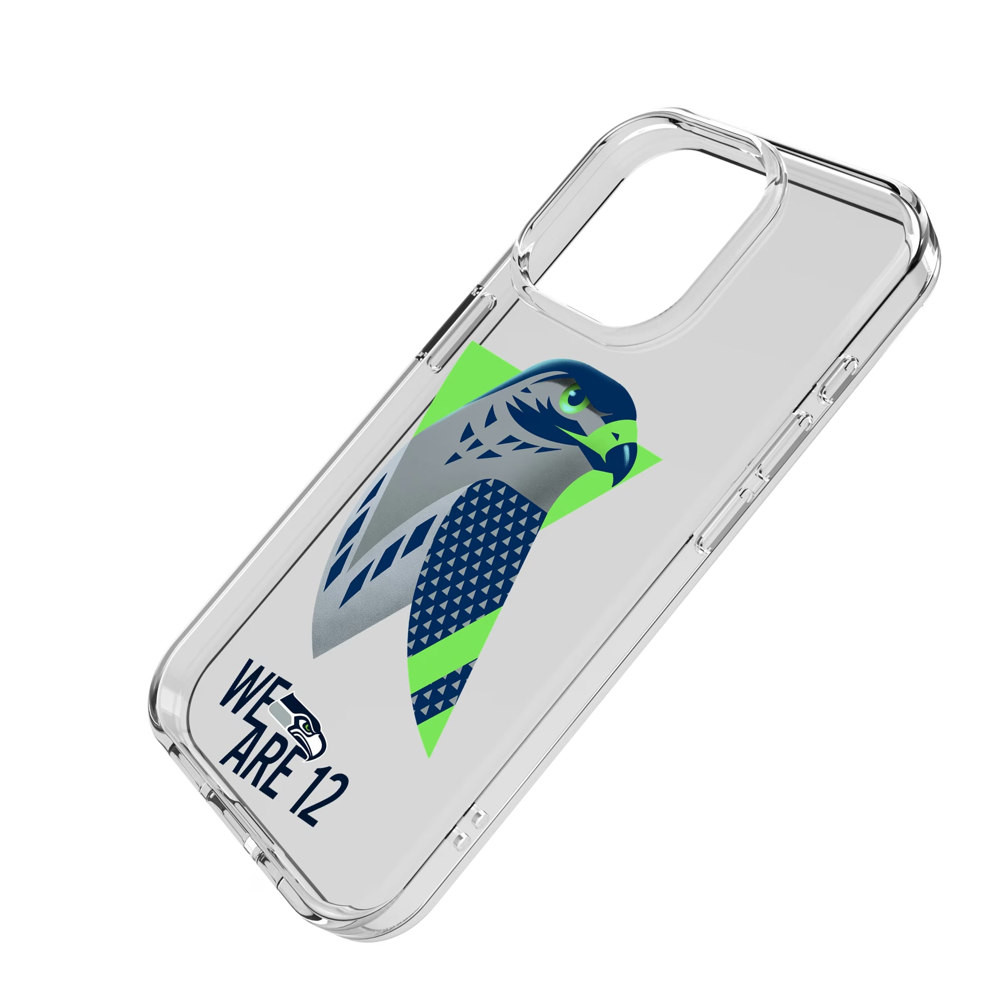 Seattle Seahawks Deco iPhone Clear Phone Case for Apple iPhone - Isometric View