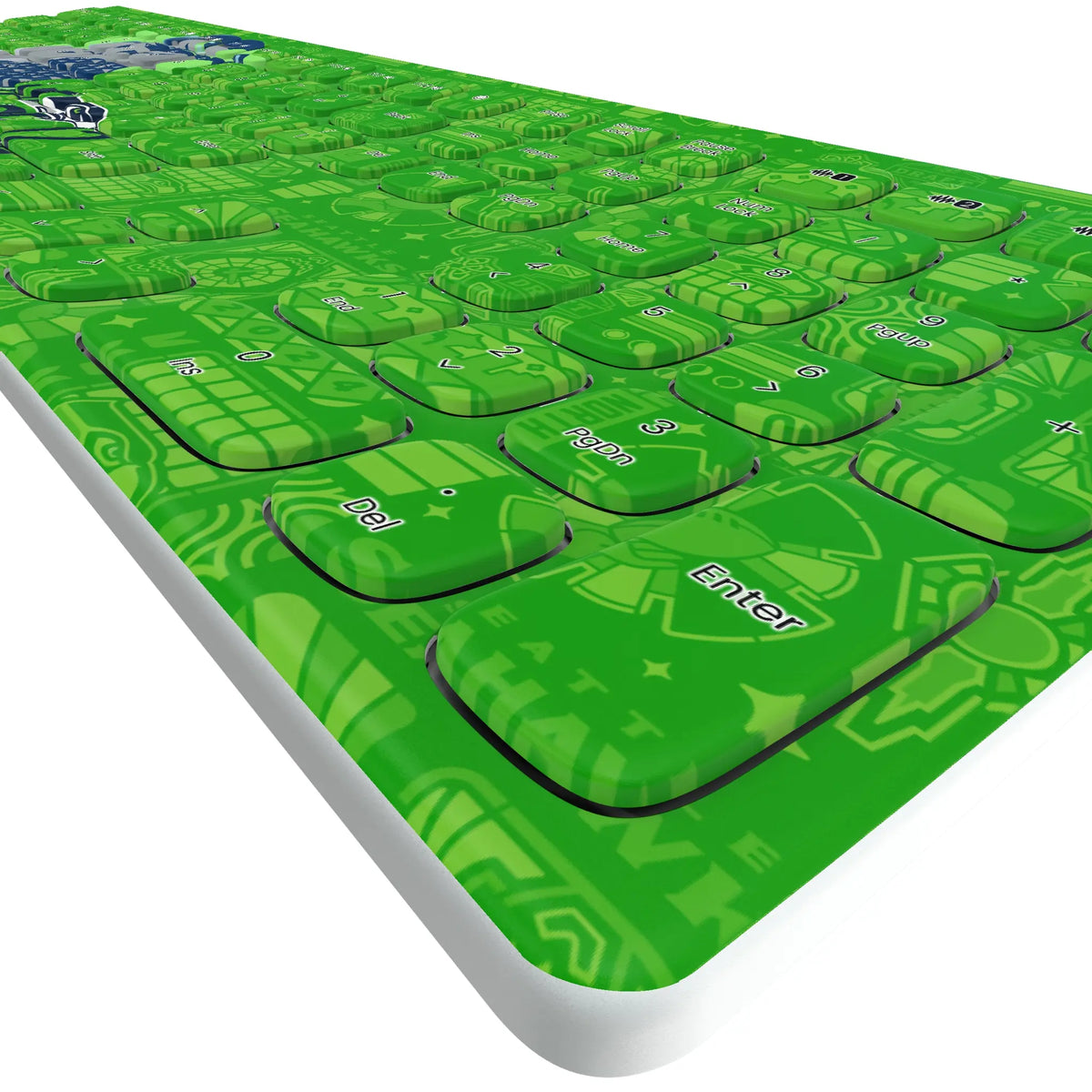 Seattle Seahawks Deco KKB605 Curved Wireless Keyboard - Detail