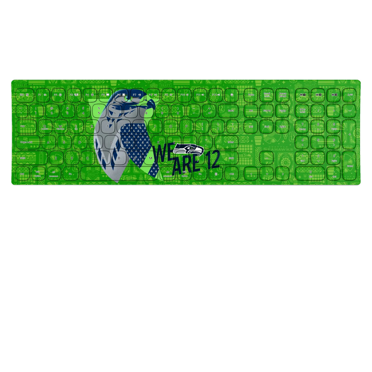 Seattle Seahawks Deco KKB605 Curved Wireless Keyboard