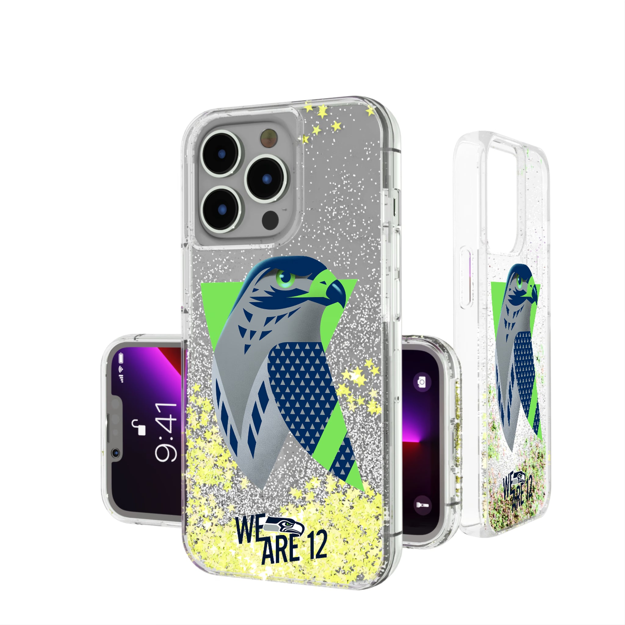 Seattle Seahawks Deco iPhone Glitter Phone Case for Apple iPhone