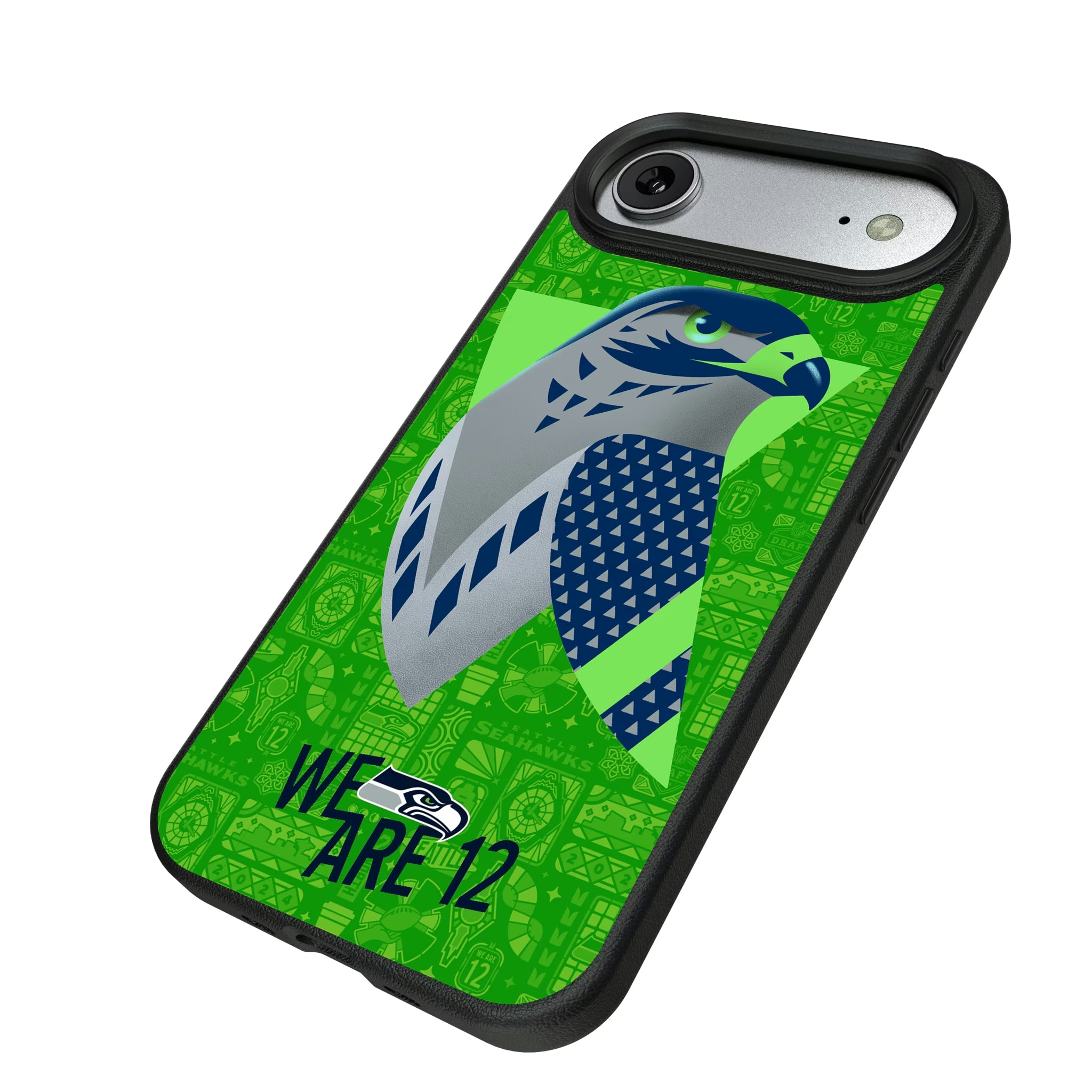Seattle Seahawks Deco iPhone MagSafe Compatible Phone Case for Apple iPhone - Isometric View#Device_iPhone Air