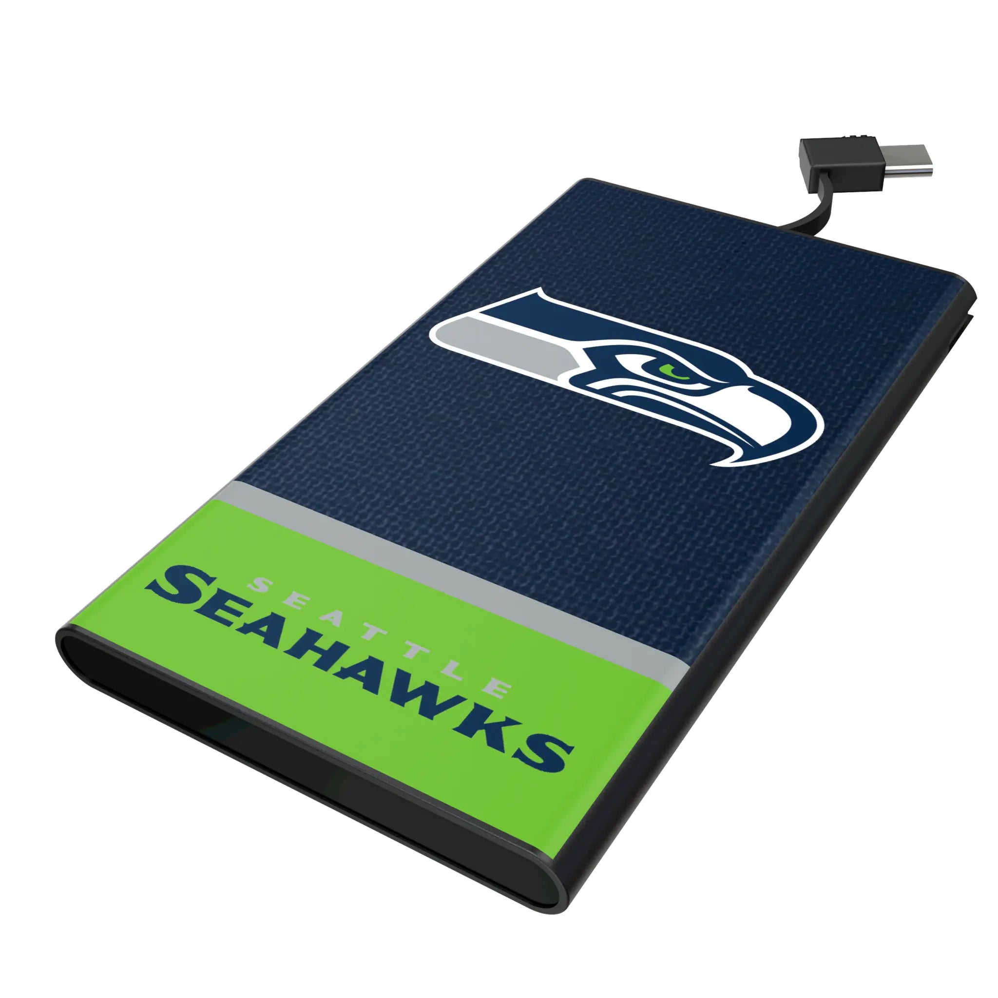 Seattle Seahawks Endzone Solid 5000mAh Flat Power Bank