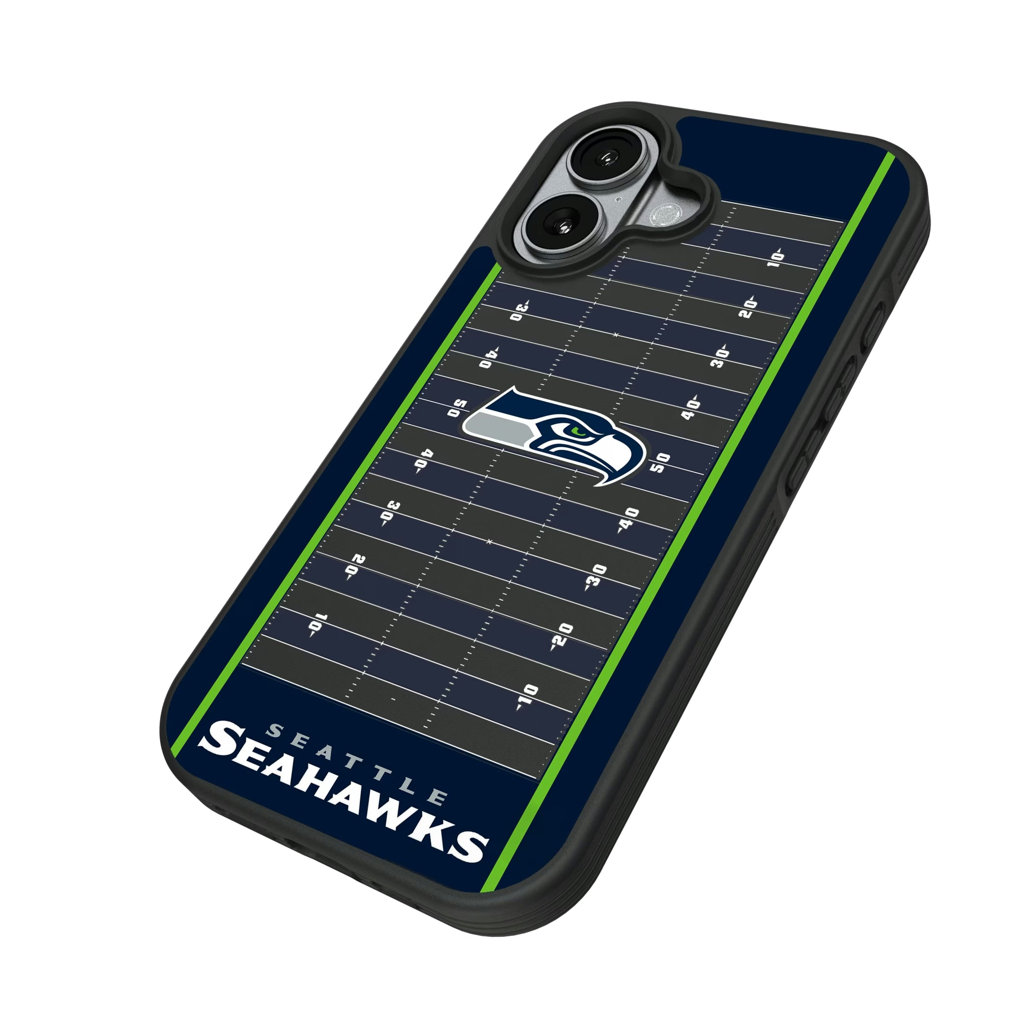 Seattle Seahawks Field iPhone Bump Phone Case for Apple iPhone - Isometric View#Device_iPhone 17