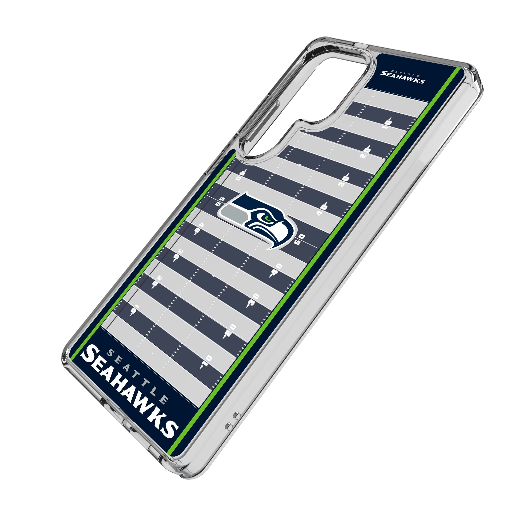 Seattle Seahawks Field Galaxy Clear Phone Case for Samsung Galaxy - Isometric View