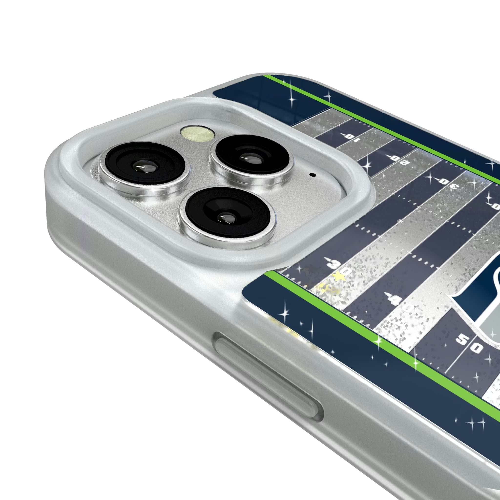 Seattle Seahawks Field iPhone Glitter Phone Case for Apple iPhone - Detail#Device_iPhone 16 Pro