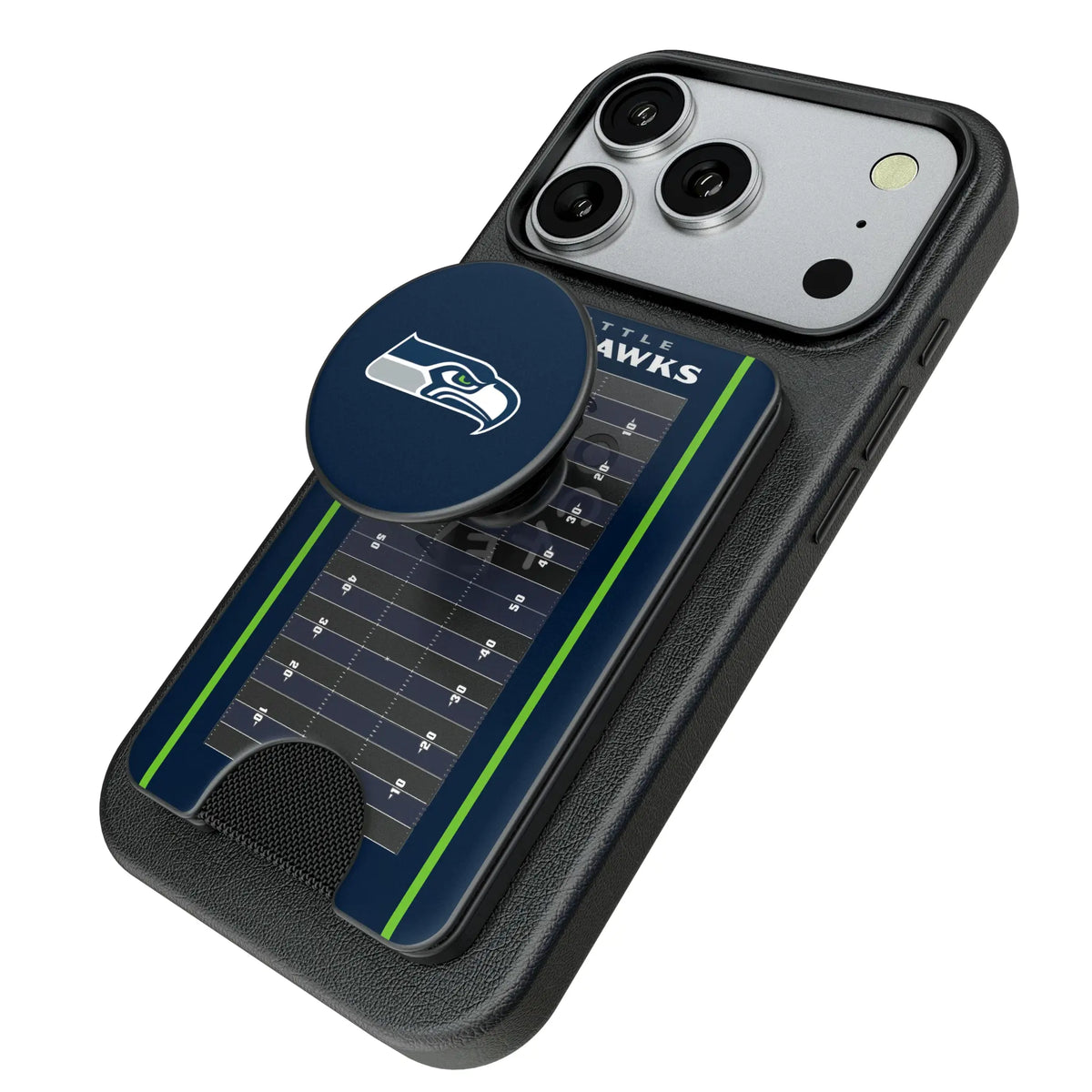 Seattle Seahawks Field Popsockets Wallet Magnetic - Isometric View