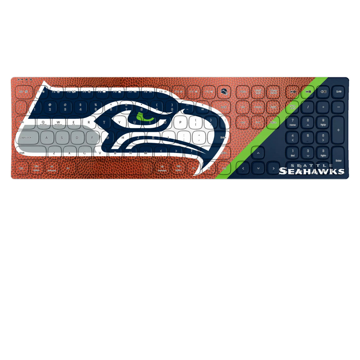 Seattle Seahawks Football KKB605 Curved Wireless Keyboard