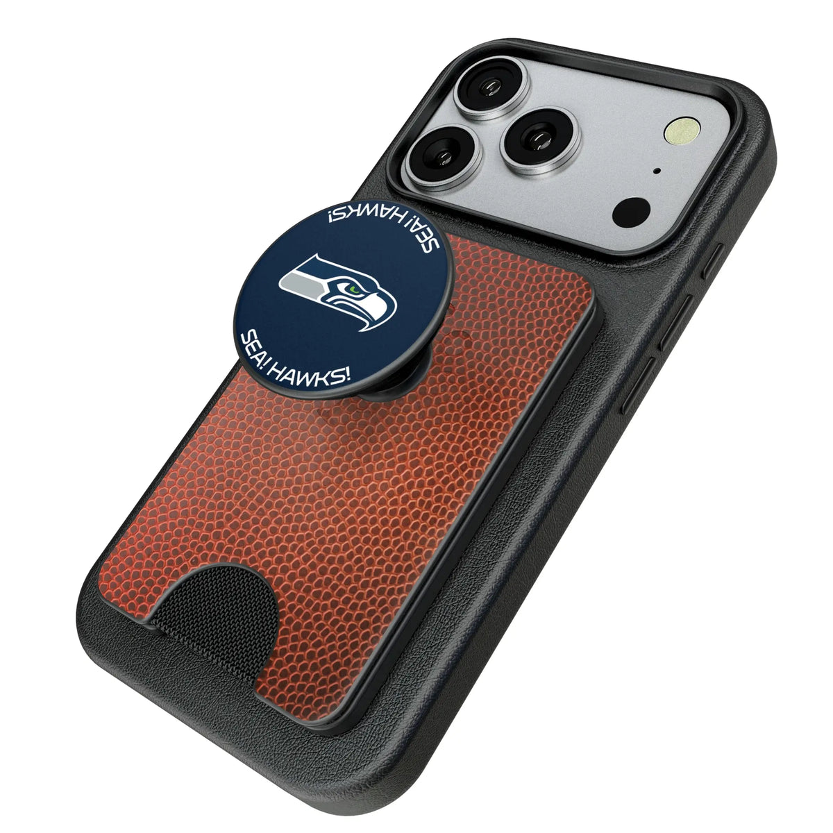 Seattle Seahawks Football Popsockets Wallet Magnetic - Isometric View