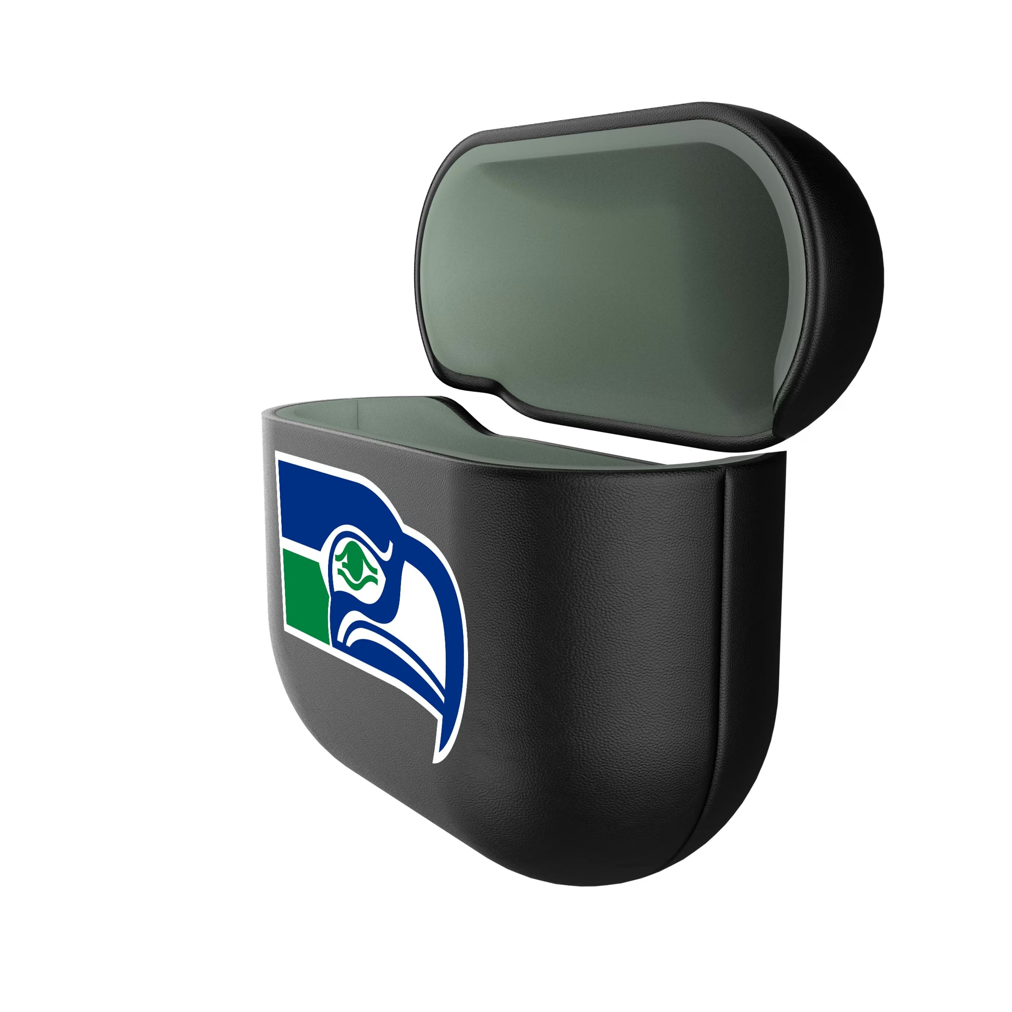 Seattle Seahawks Historic Collection Insignia AirPods AirPod Case Cover - Isometric View#Device_AirPods 4