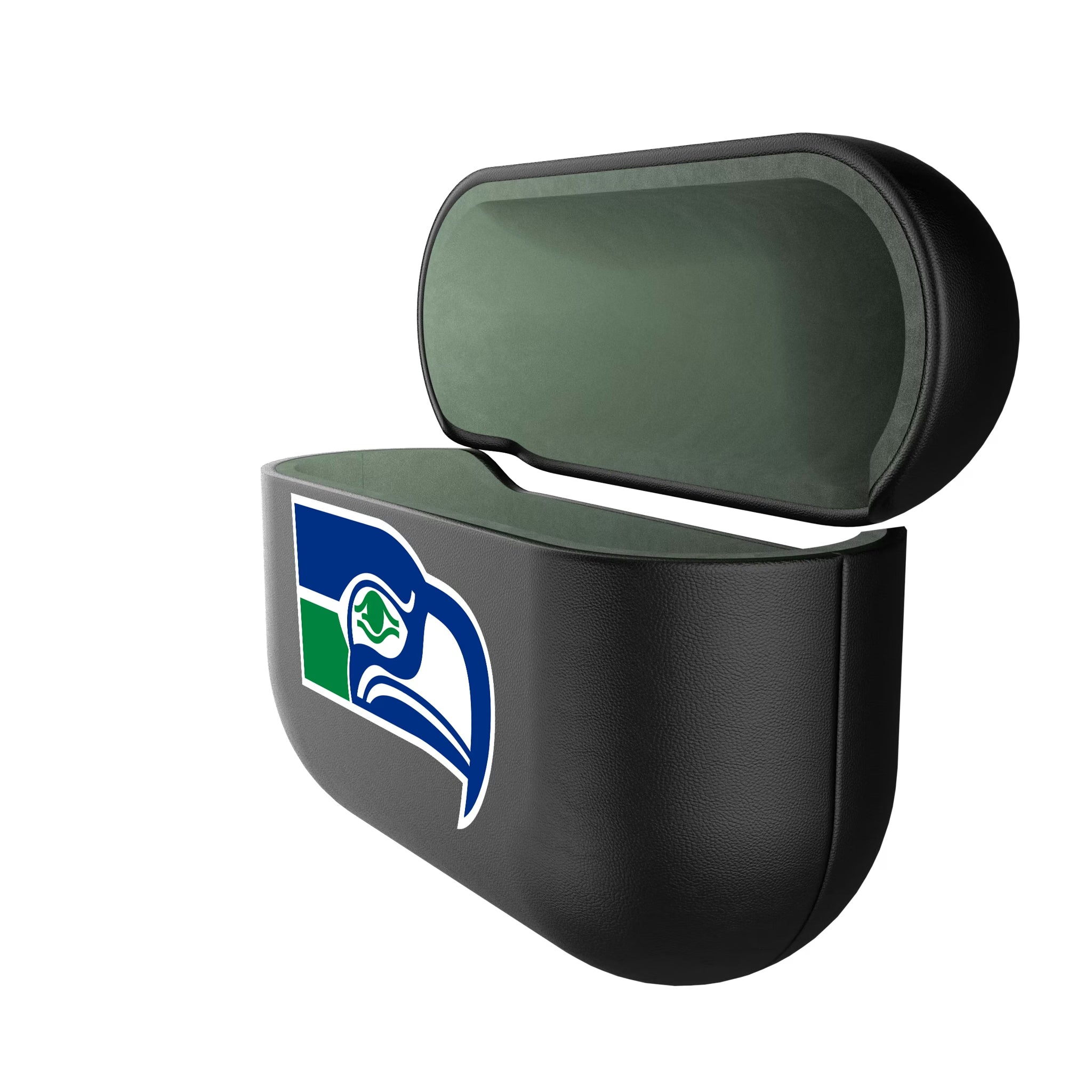 Seattle Seahawks Historic Collection Insignia AirPods AirPod Case Cover - Isometric View#Device_AirPods Pro 1st Gen