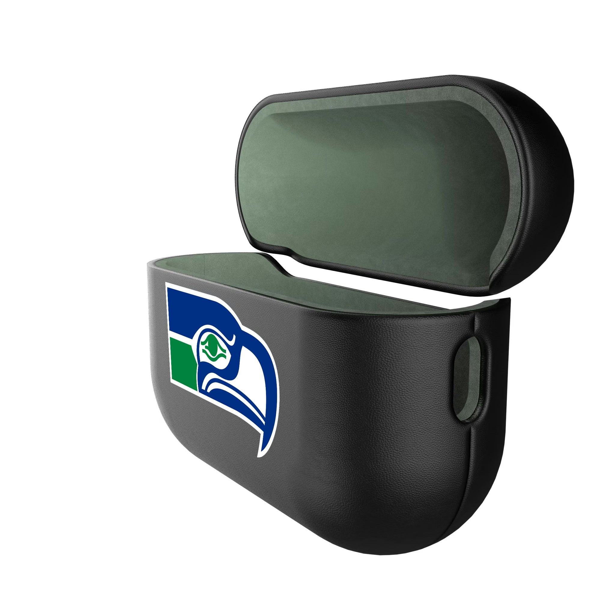 Seattle Seahawks Historic Collection Insignia AirPods AirPod Case Cover - Isometric View#Device_AirPods Pro 2nd Gen