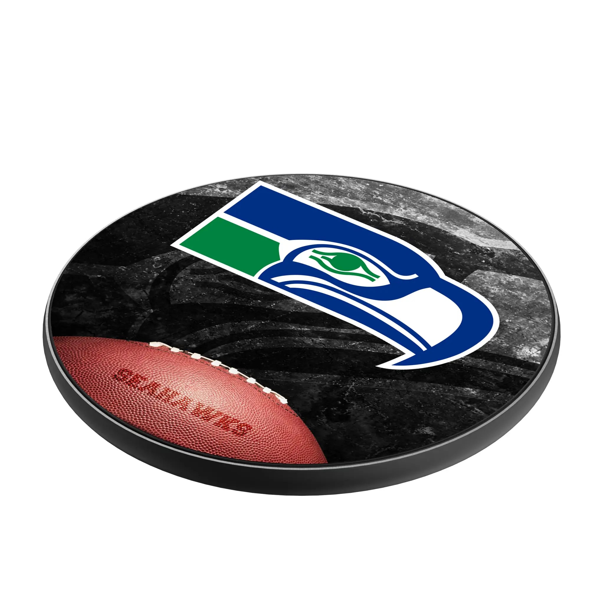 Seattle Seahawks Historic Collection Legendary 15-Watt Wireless Charger - Isometric View