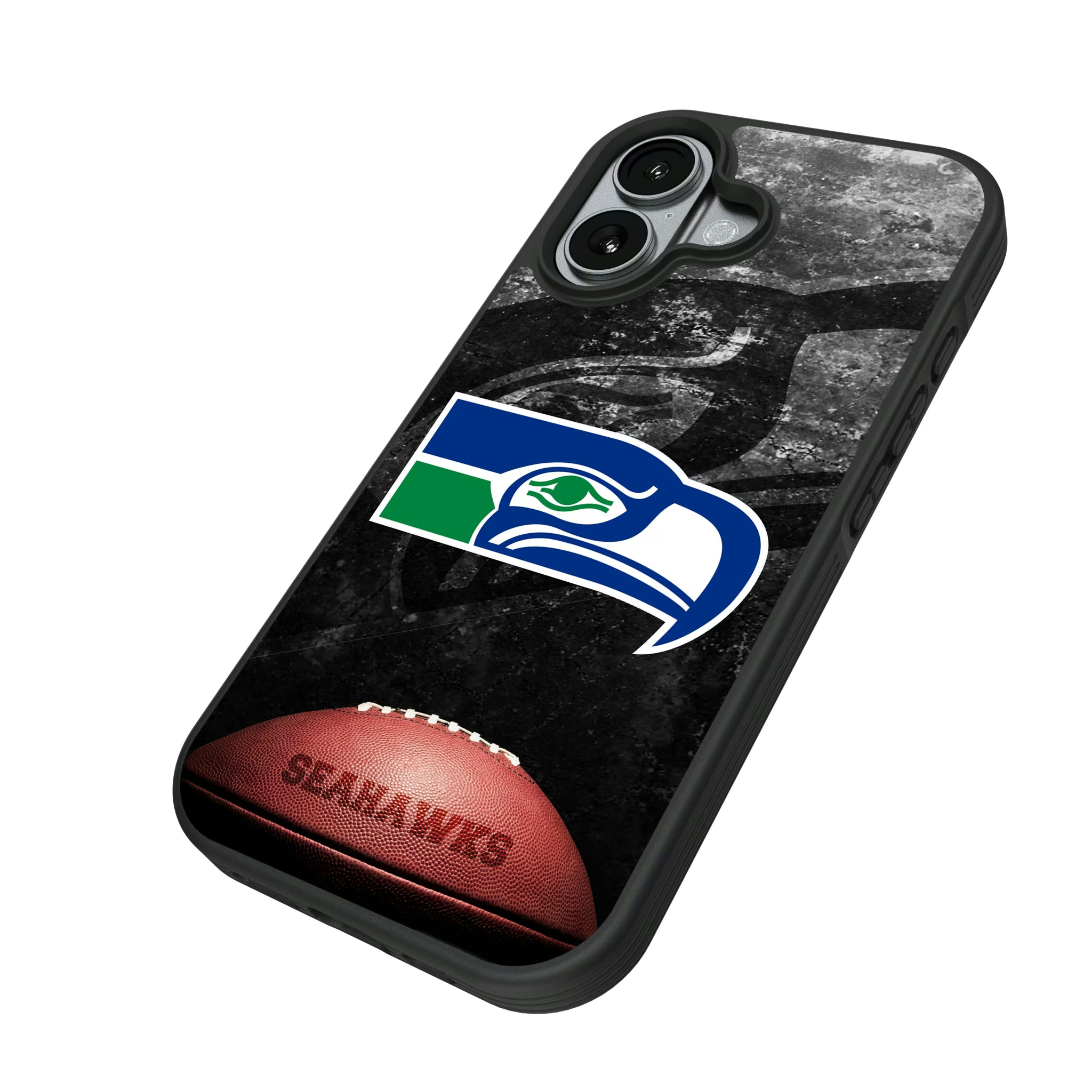 Seattle Seahawks Historic Collection Legendary iPhone Bump Phone Case for Apple iPhone - Isometric View#Device_iPhone 17