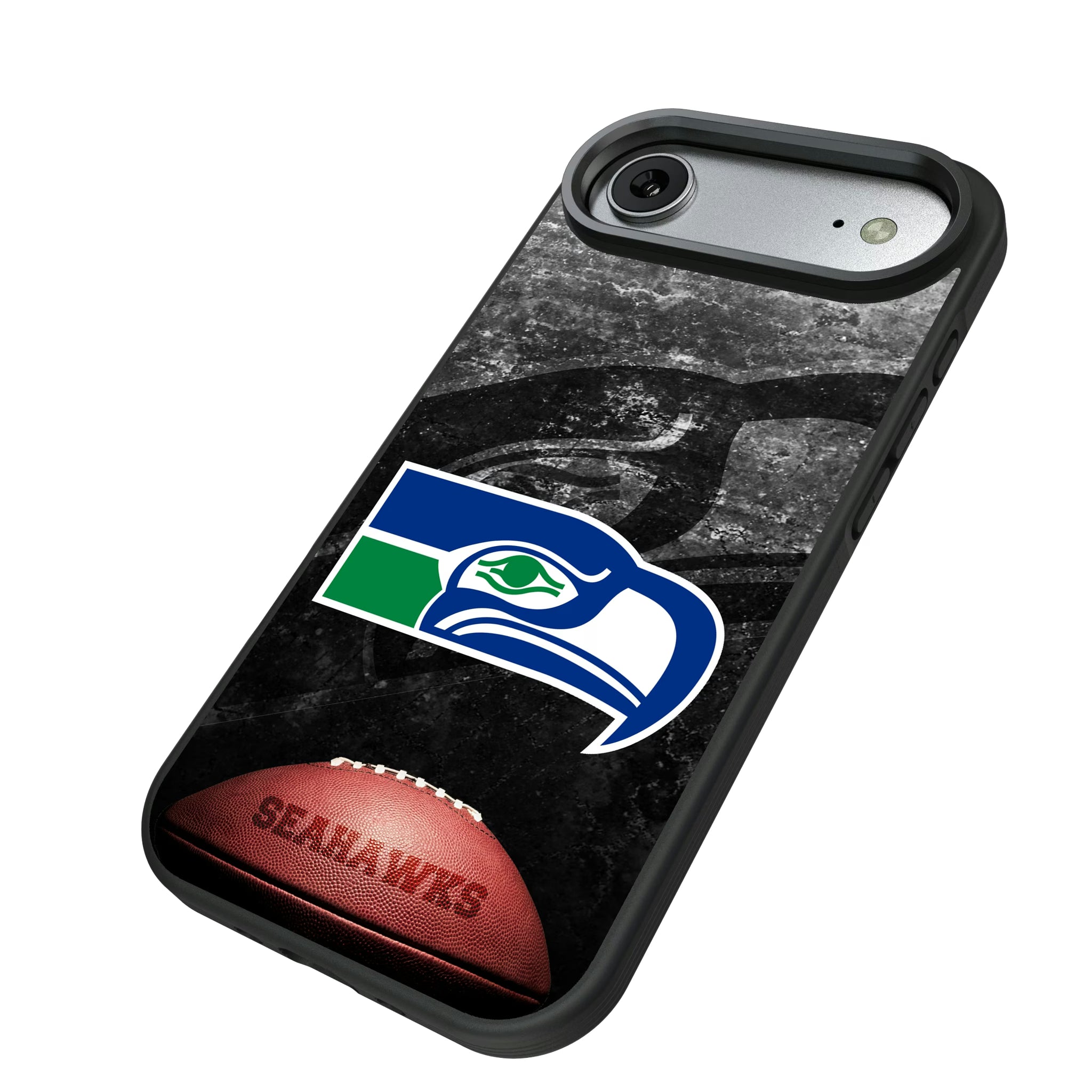 Seattle Seahawks Historic Collection Legendary iPhone Bump Phone Case for Apple iPhone - Isometric View#Device_iPhone Air