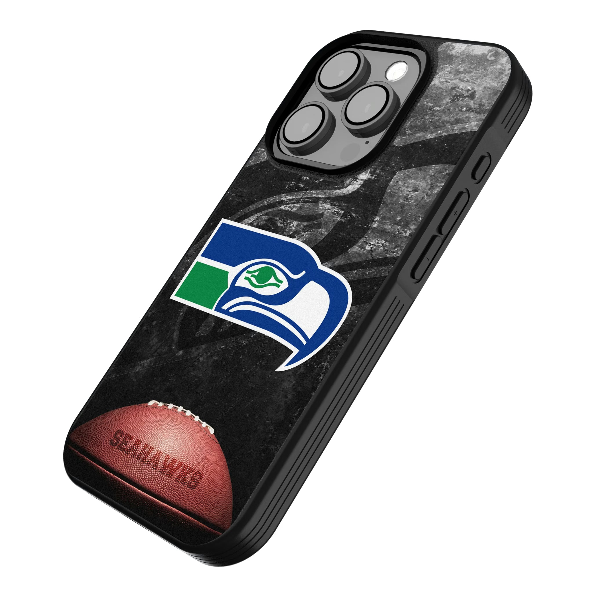 Seattle Seahawks Historic Collection Legendary iPhone Bump Phone Case for Apple iPhone - Isometric View