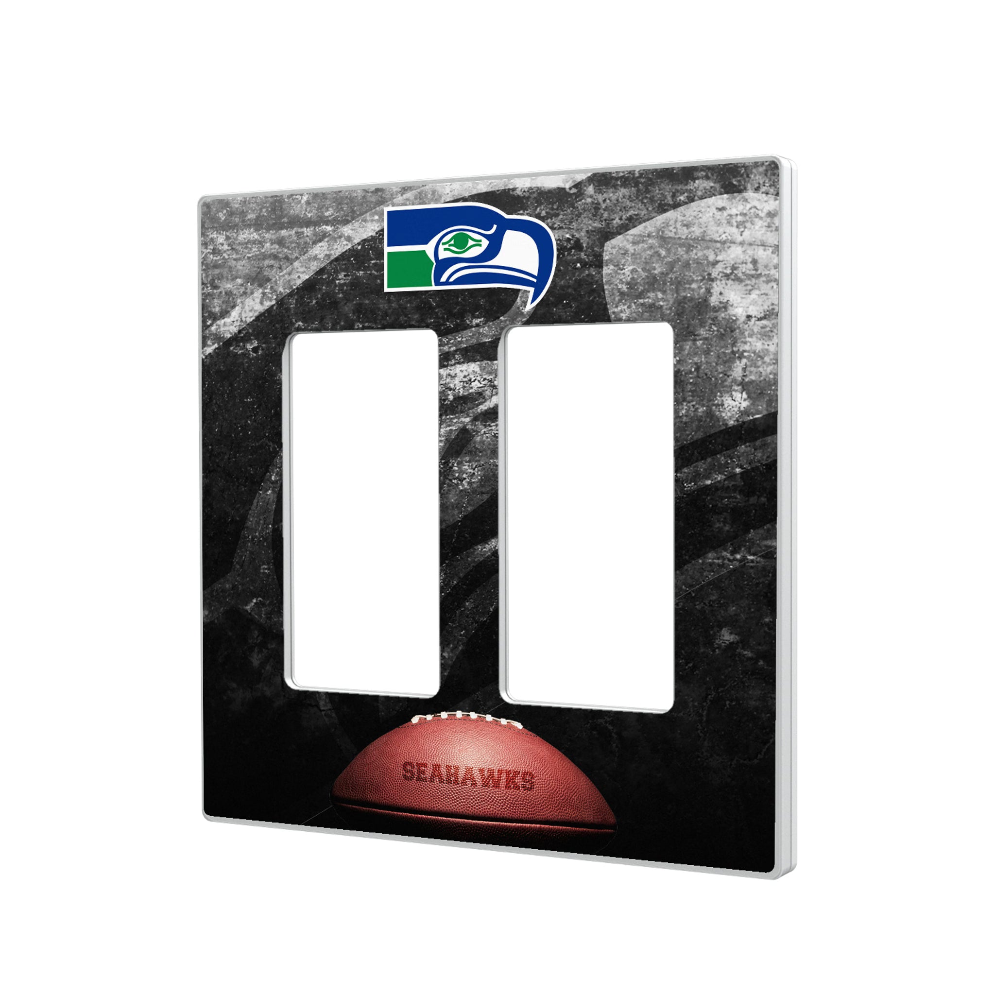 Seattle Seahawks Historic Collection Legendary Hidden-Screw Light Switch Plate#Style_Double Rocker
