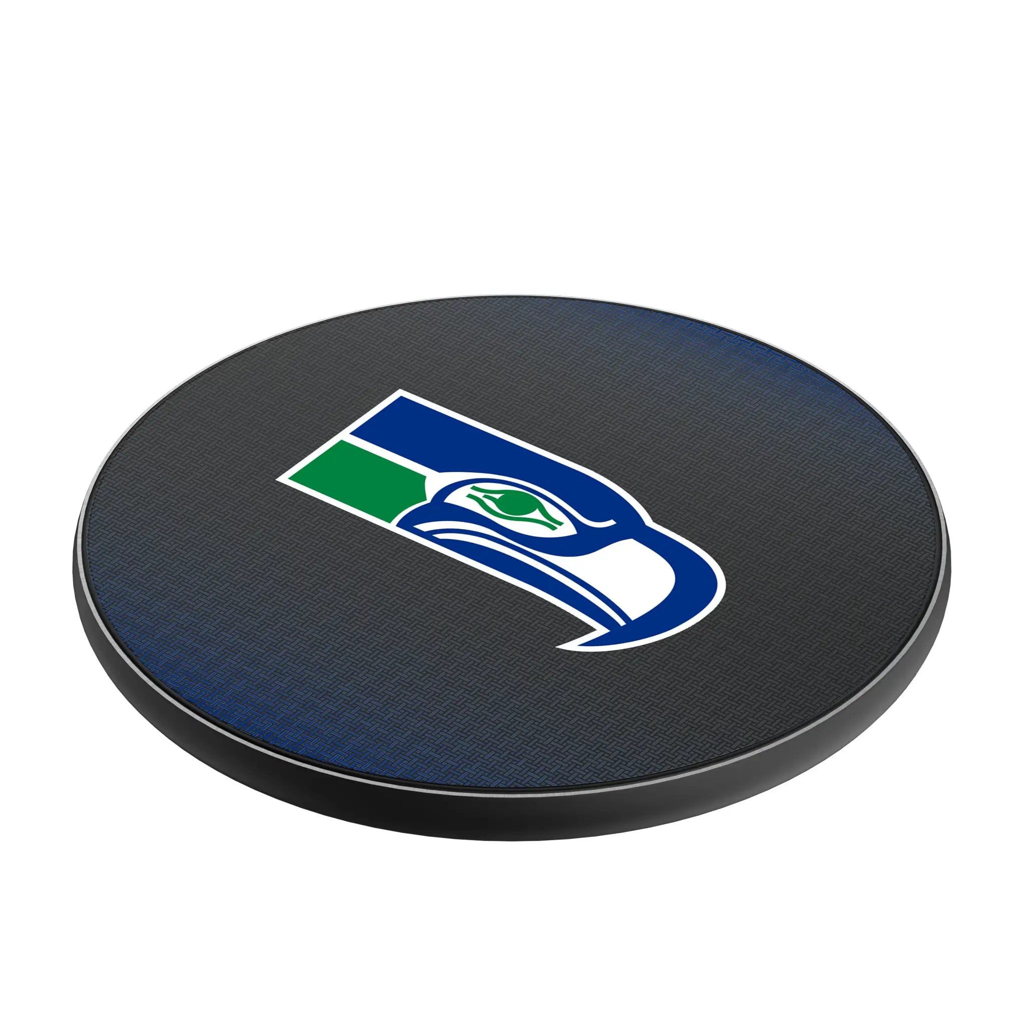 Seattle Seahawks Historic Collection Linen 15-Watt Wireless Charger - Isometric View