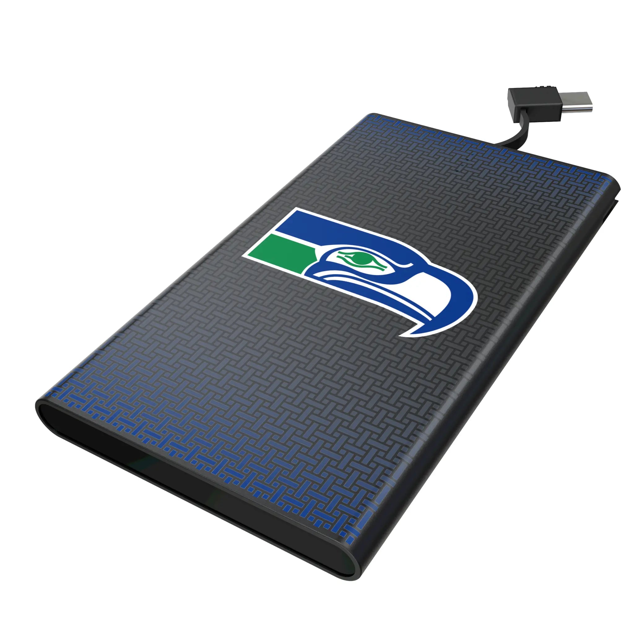 Seattle Seahawks Historic Collection Linen 5000mAh Flat Power Bank