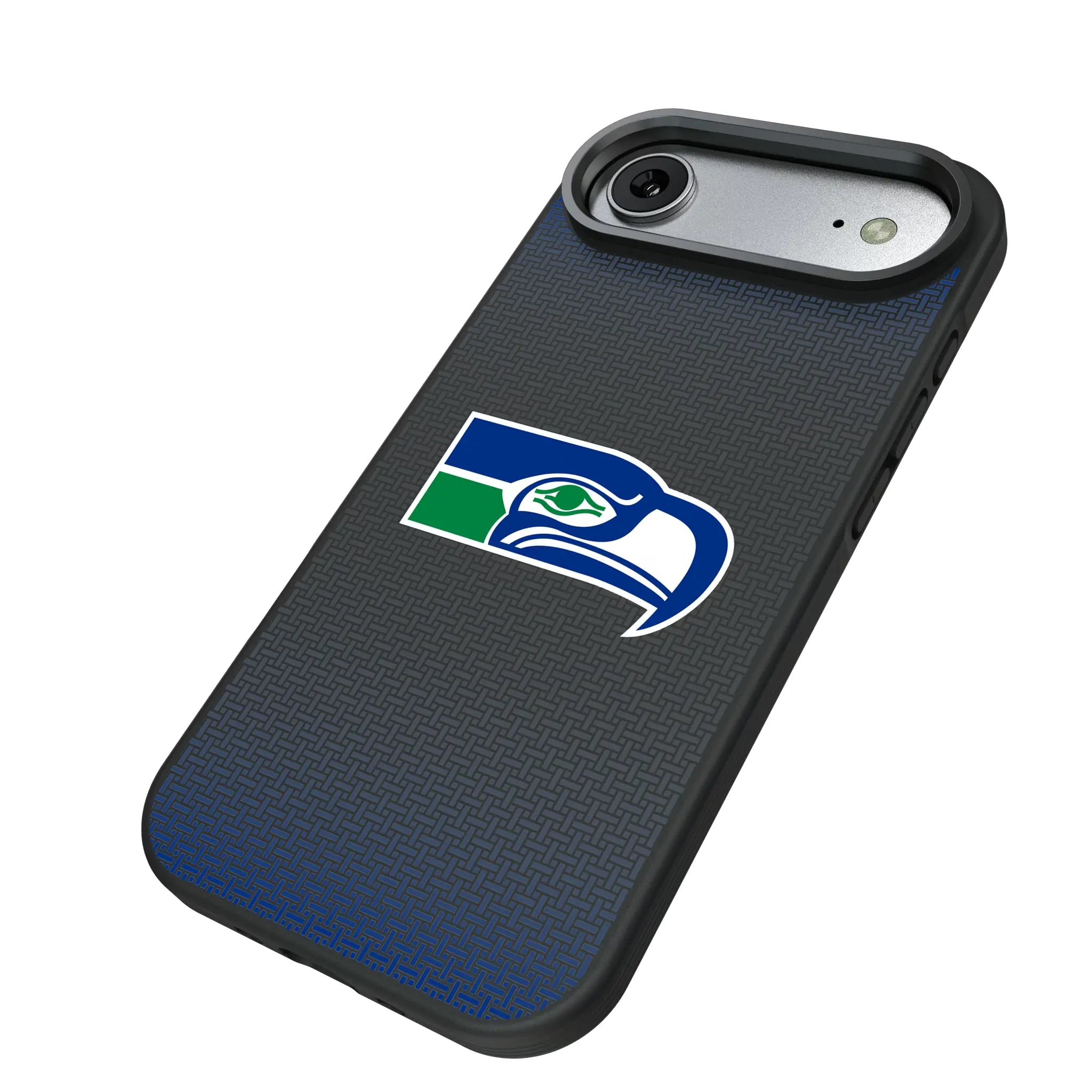 Seattle Seahawks Historic Collection Linen iPhone Bump Phone Case for Apple iPhone - Isometric View#Device_iPhone Air