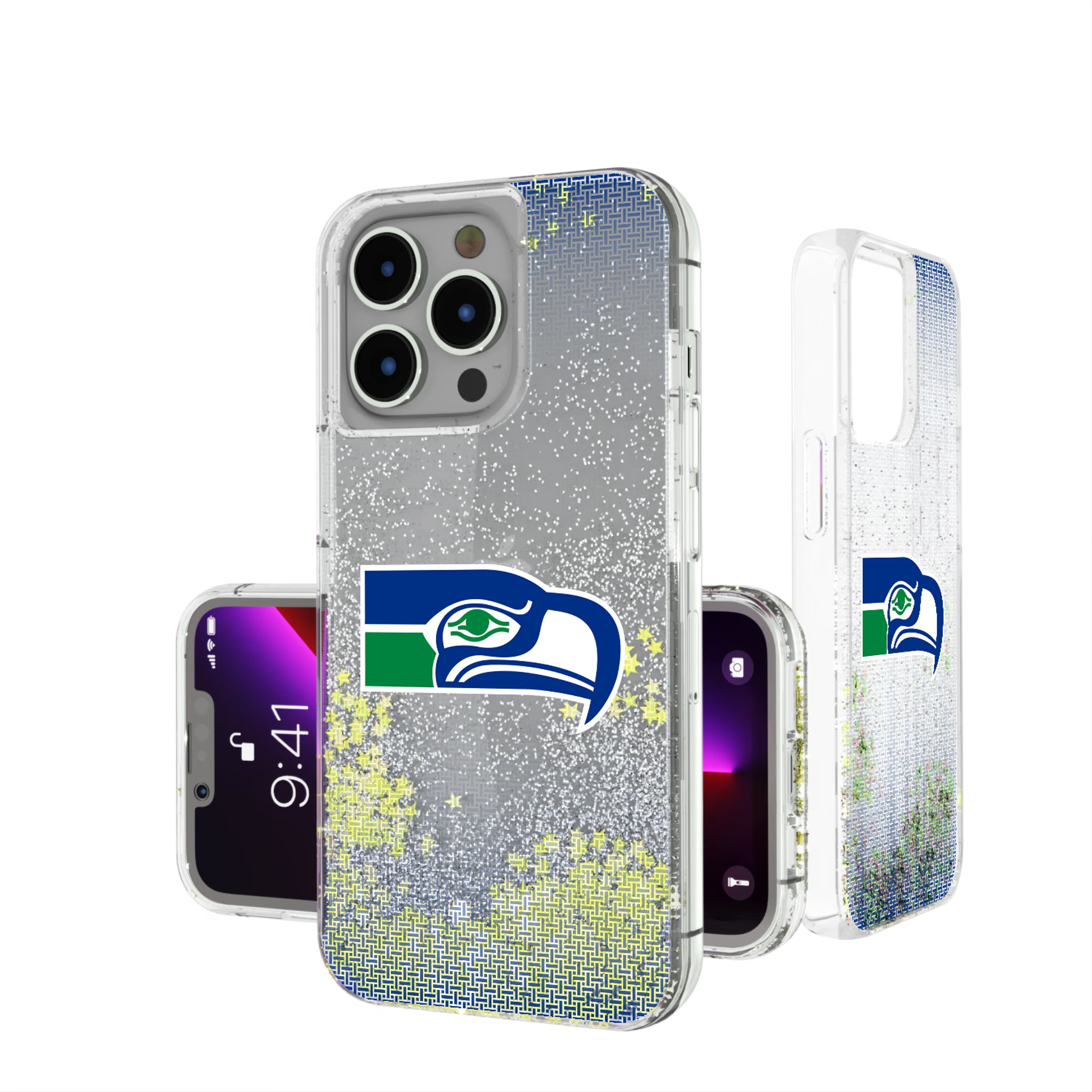 Seattle Seahawks Historic Collection Linen iPhone Glitter Phone Case for Apple iPhone